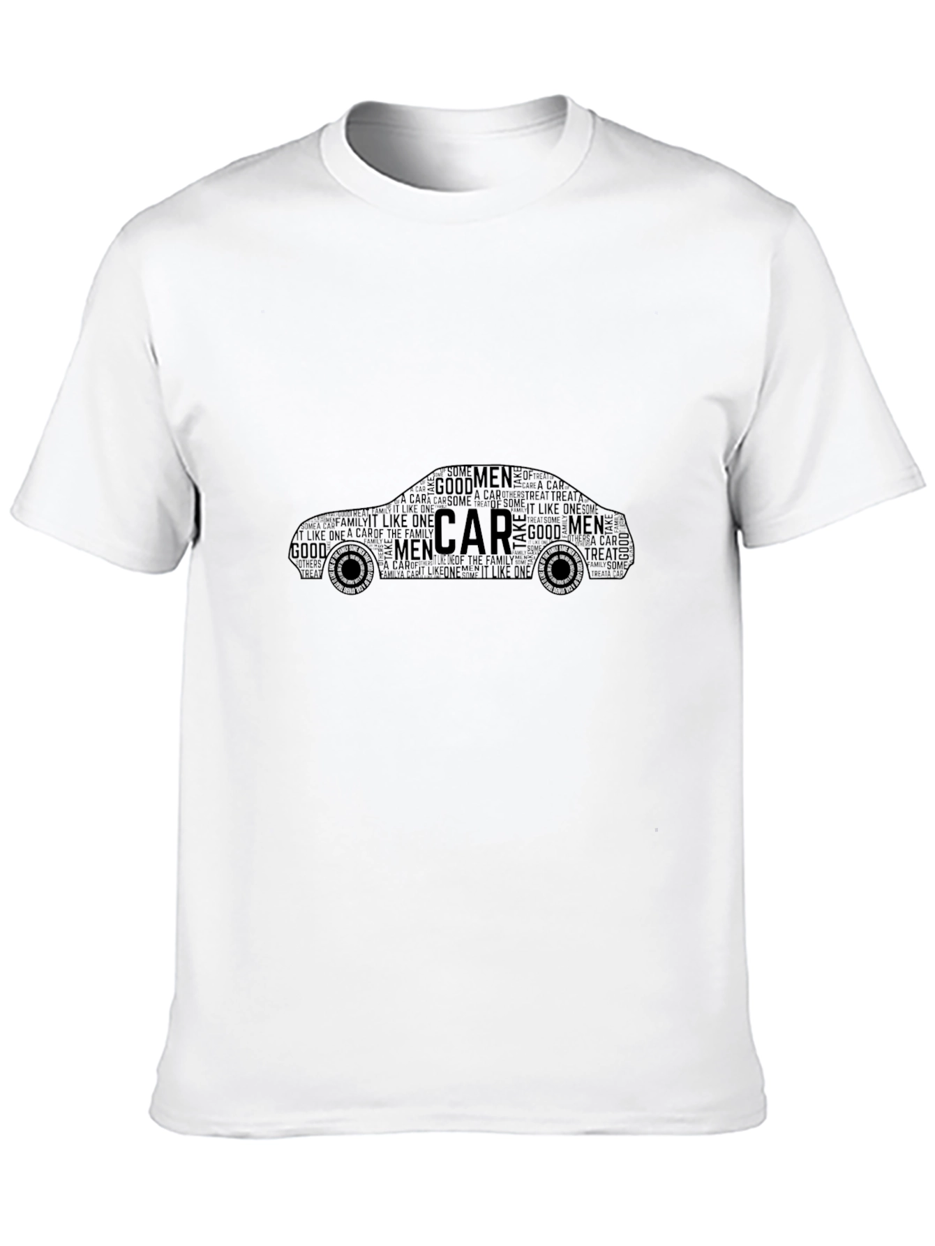 Car Enthusiast Word Art Black T-Shirt