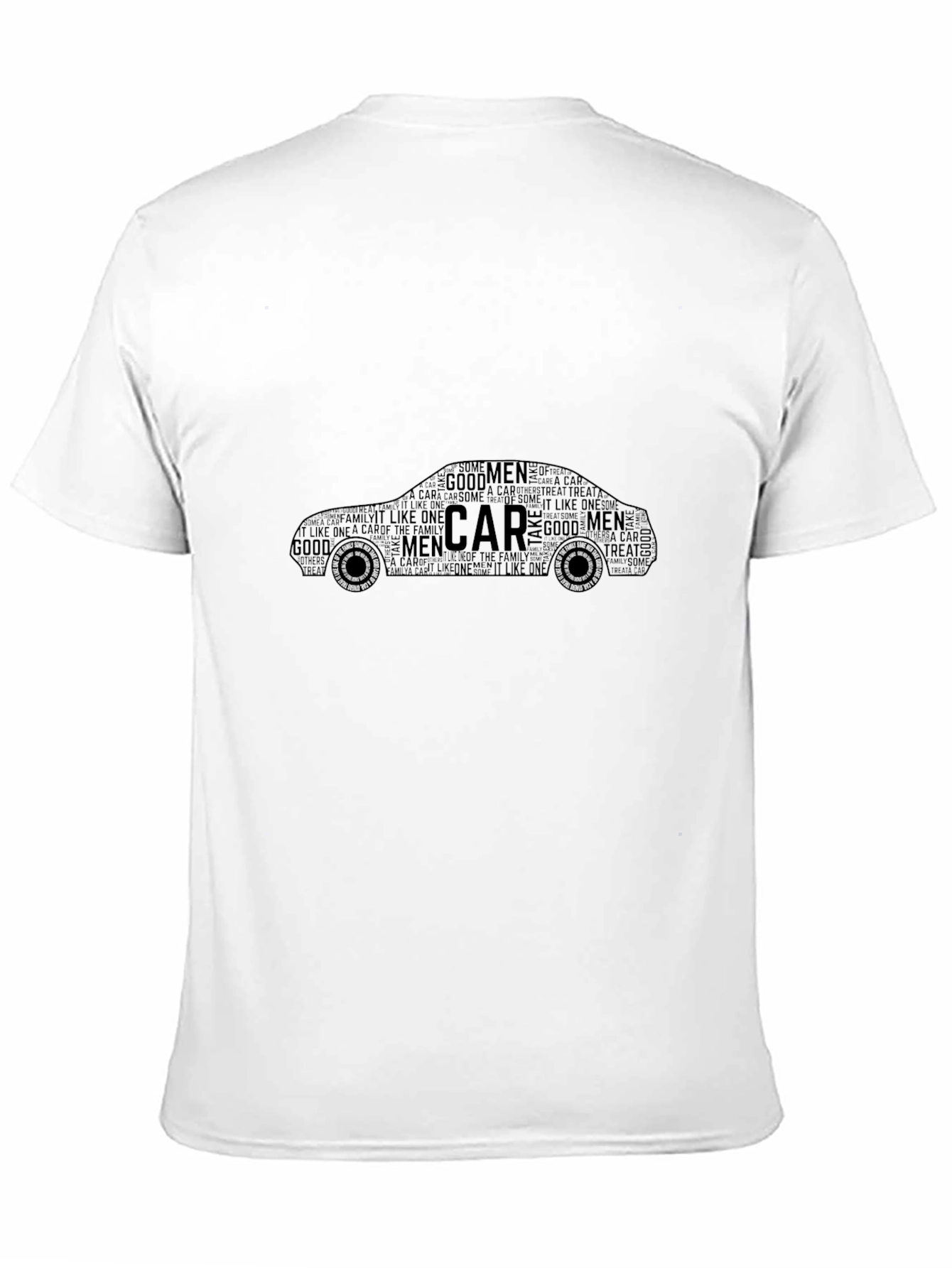 Car Enthusiast Word Art Black T-Shirt