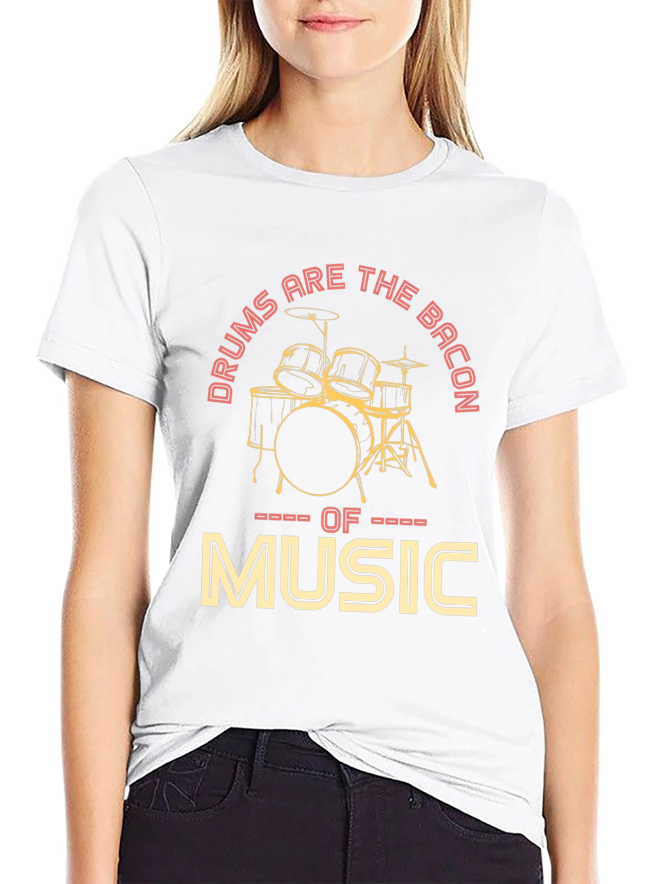 Drums Are The Bacon of Music Graphic T-Shirt