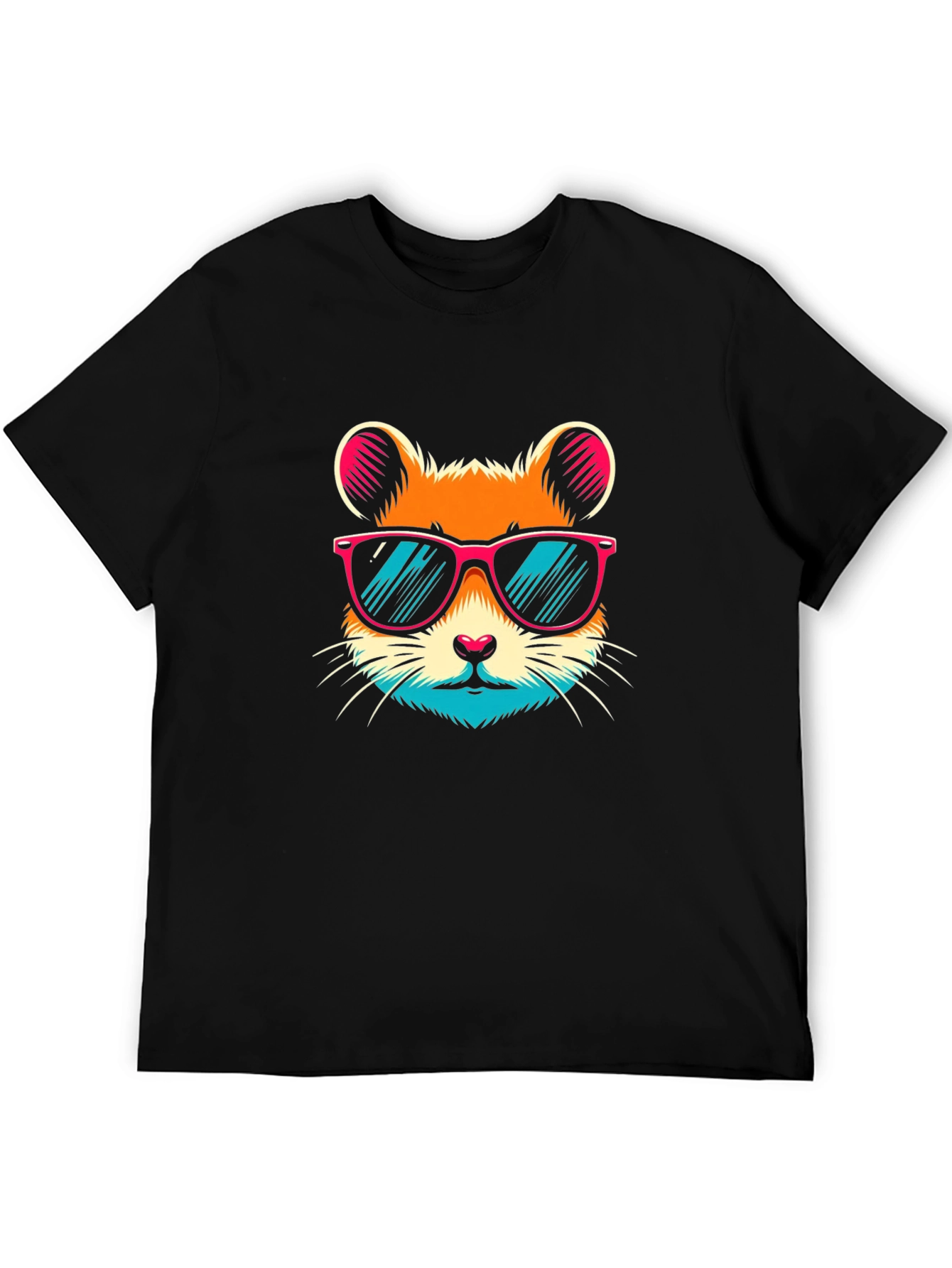 Cool Hamster Graphic Tee - Black Unisex T-Shirt