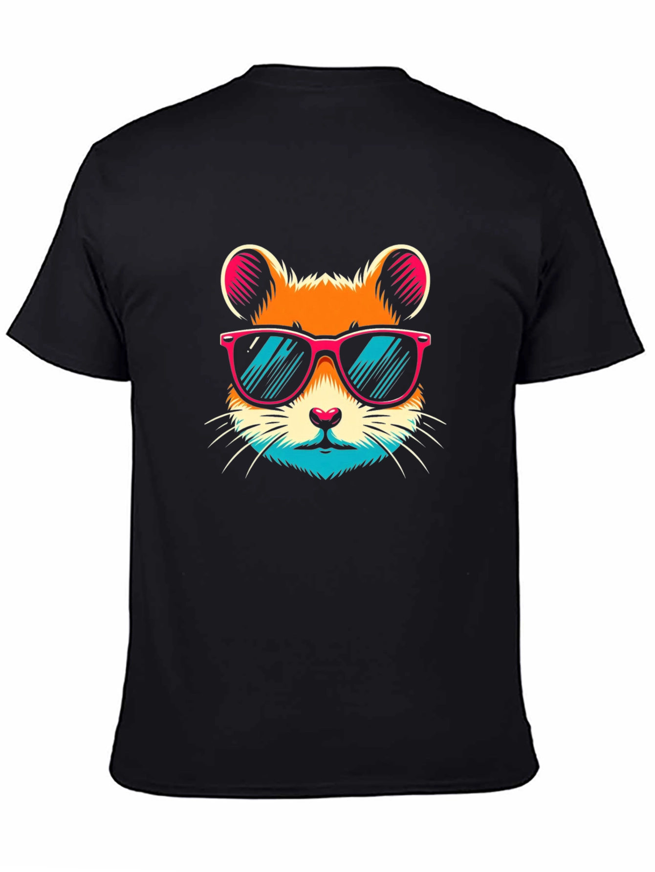 Cool Hamster Graphic Tee - Black Unisex T-Shirt