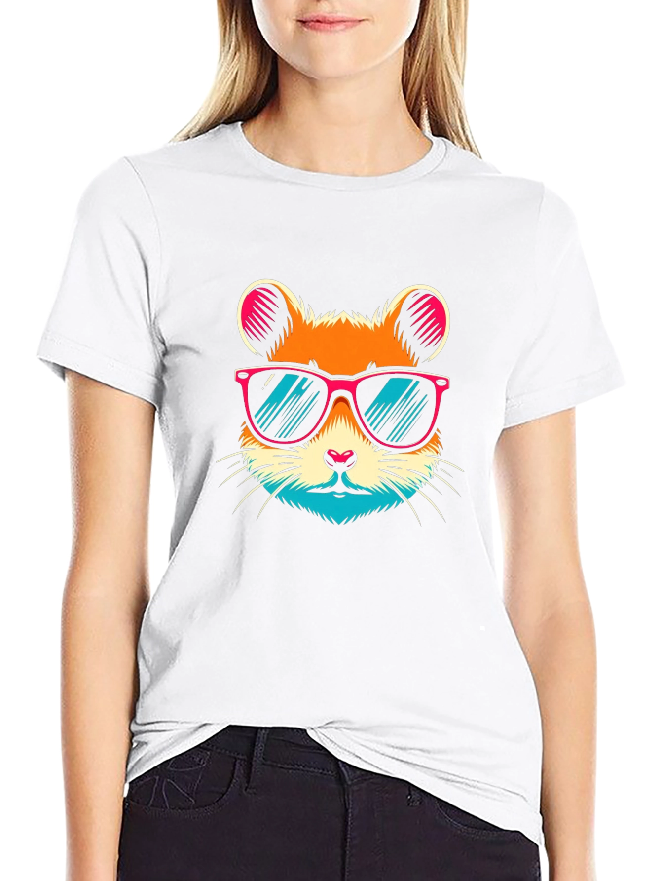 Cool Hamster Graphic Tee - Black Unisex T-Shirt