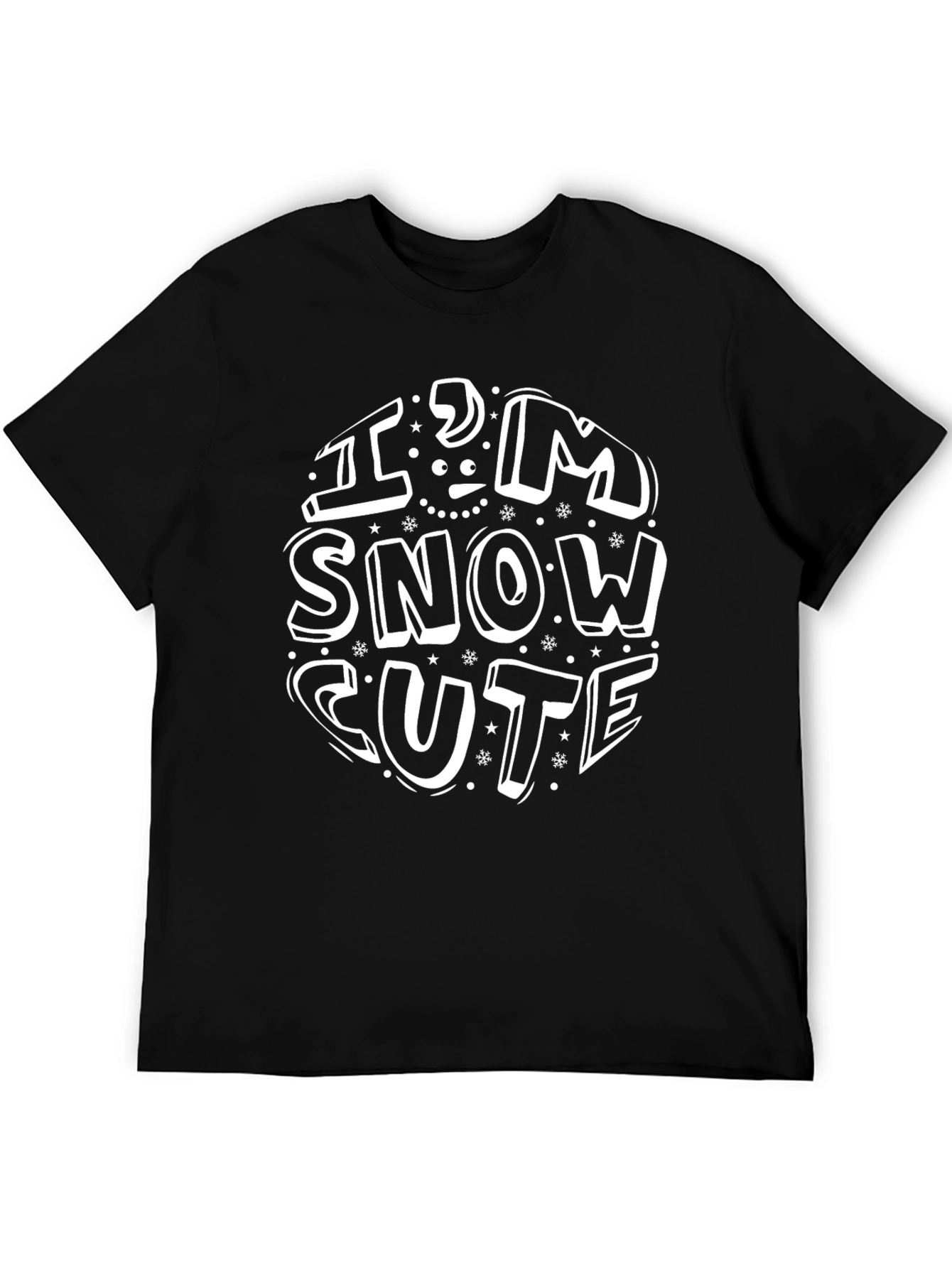 Im Snow Cute Graphic Tee - Black