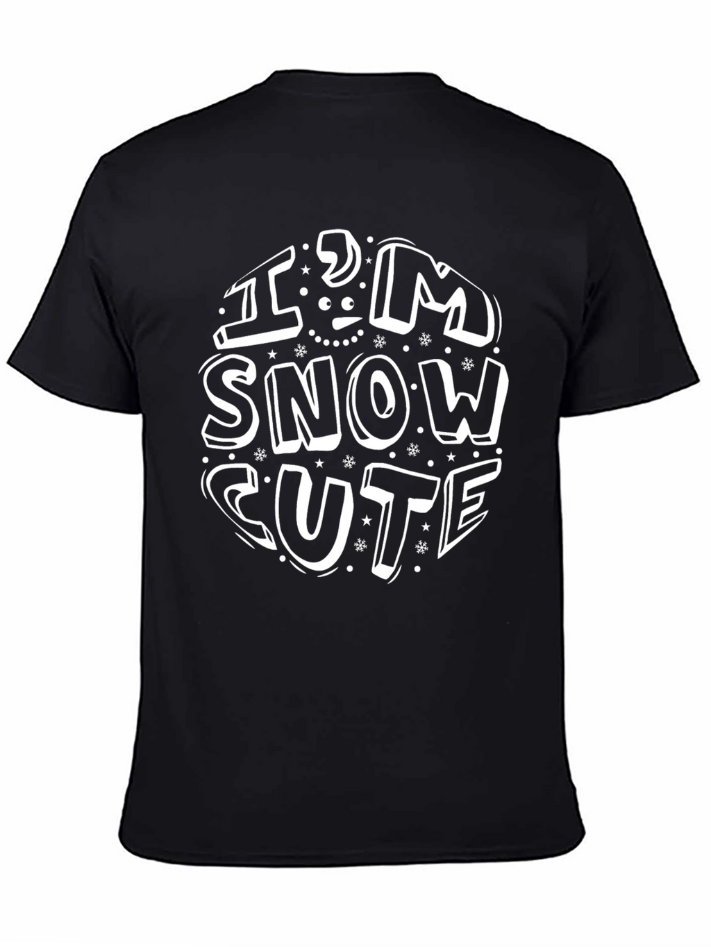 Im Snow Cute Graphic Tee - Black