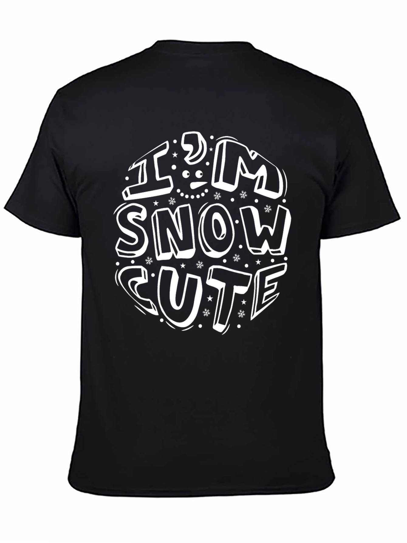 Im Snow Cute Graphic Tee - Black