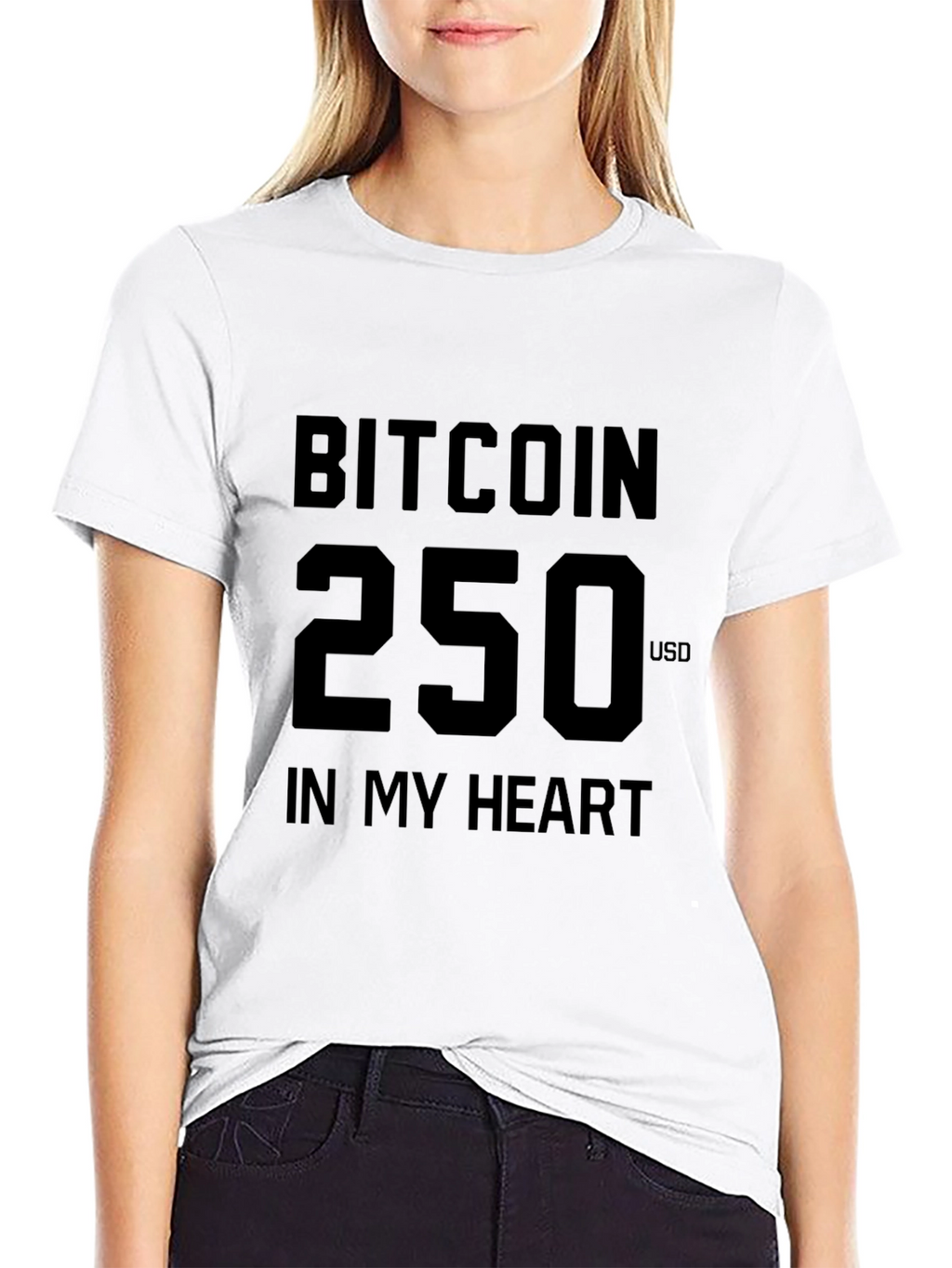 Bitcoin 250 USD Black T-Shirt