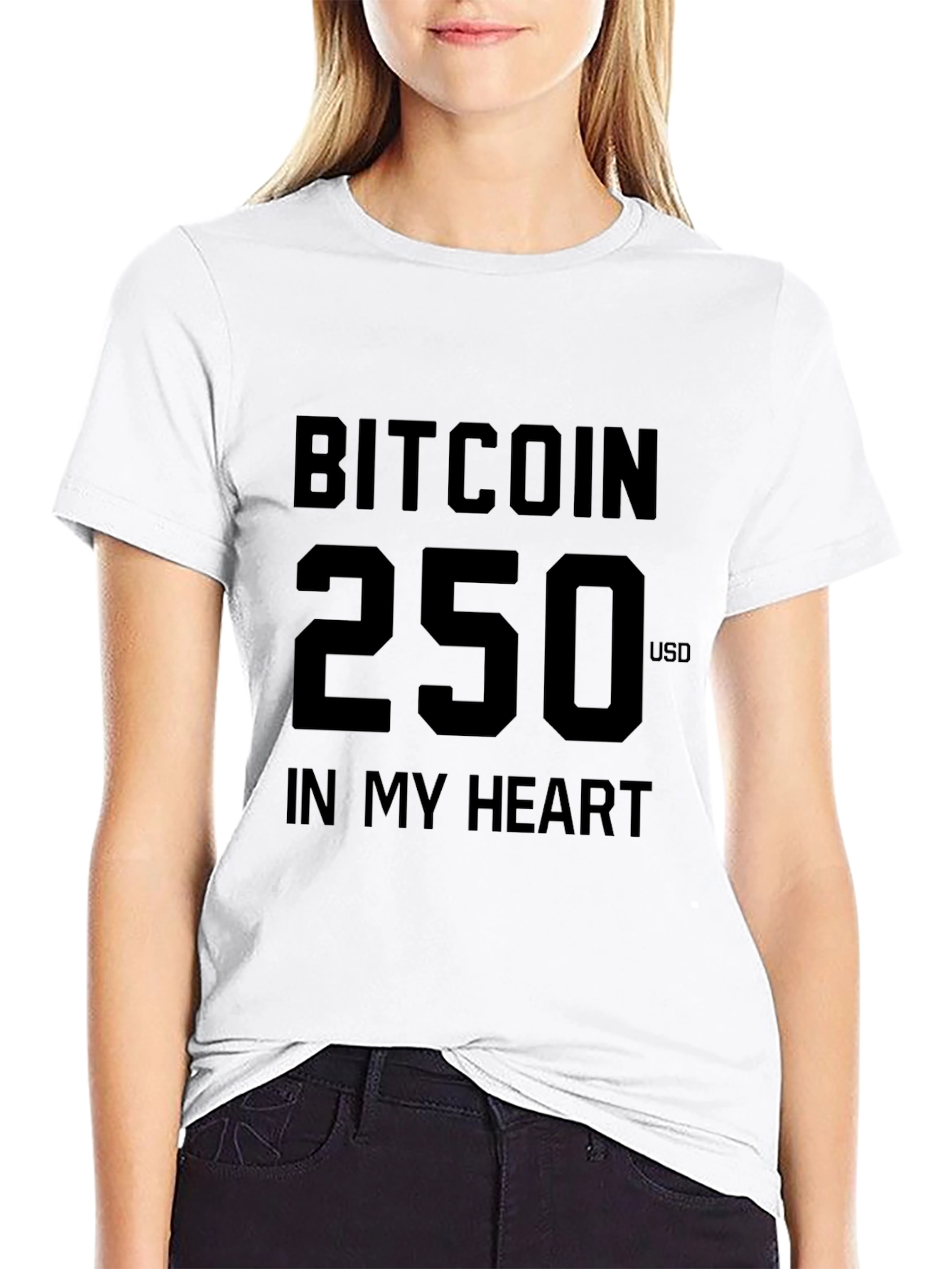 Bitcoin 250 USD Black T-Shirt