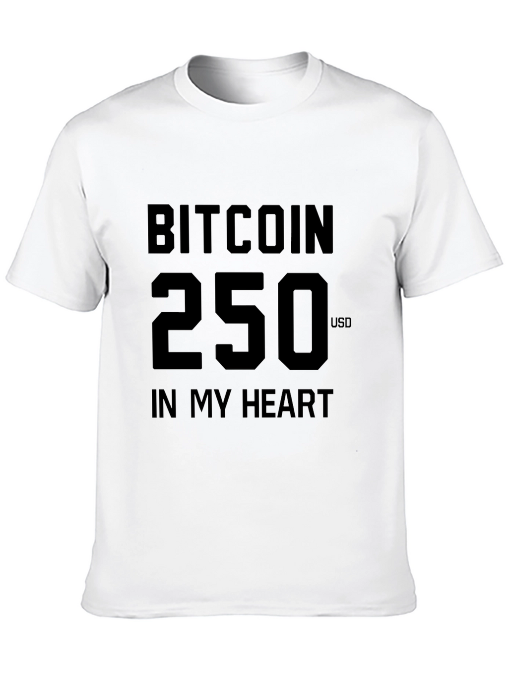 Bitcoin 250 USD Black T-Shirt