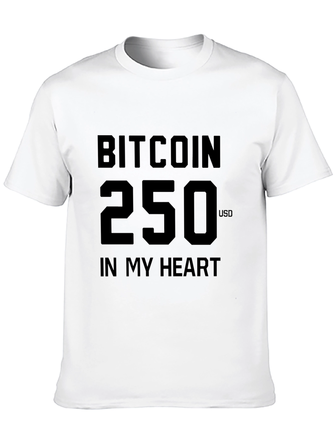 Bitcoin 250 USD Black T-Shirt