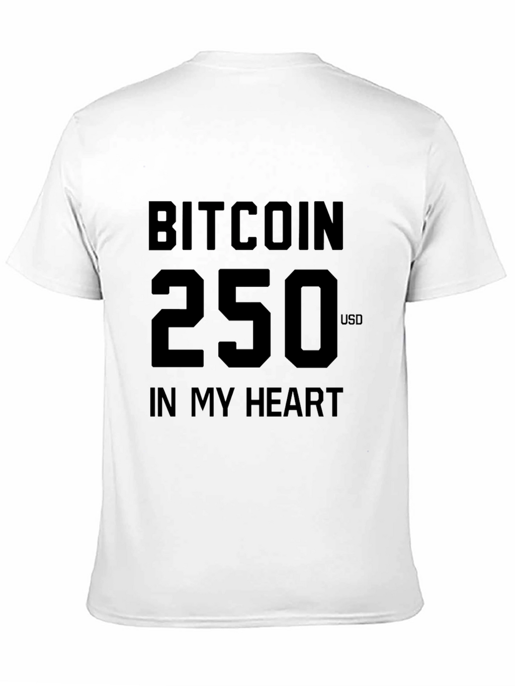 Bitcoin 250 USD Black T-Shirt