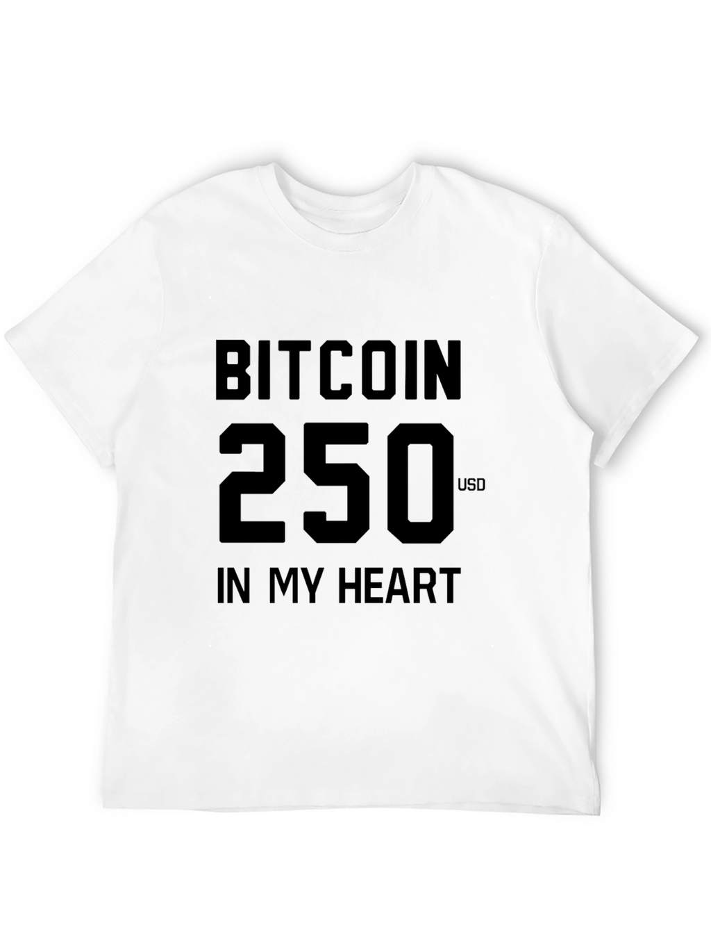 Bitcoin 250 USD Black T-Shirt