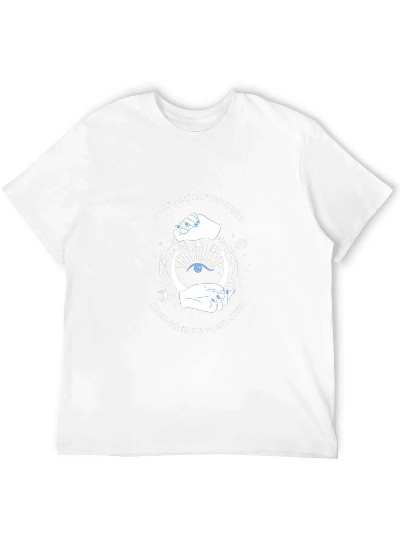 Celestial Eye Graphic Tee - Stars Compared to Your Eyes