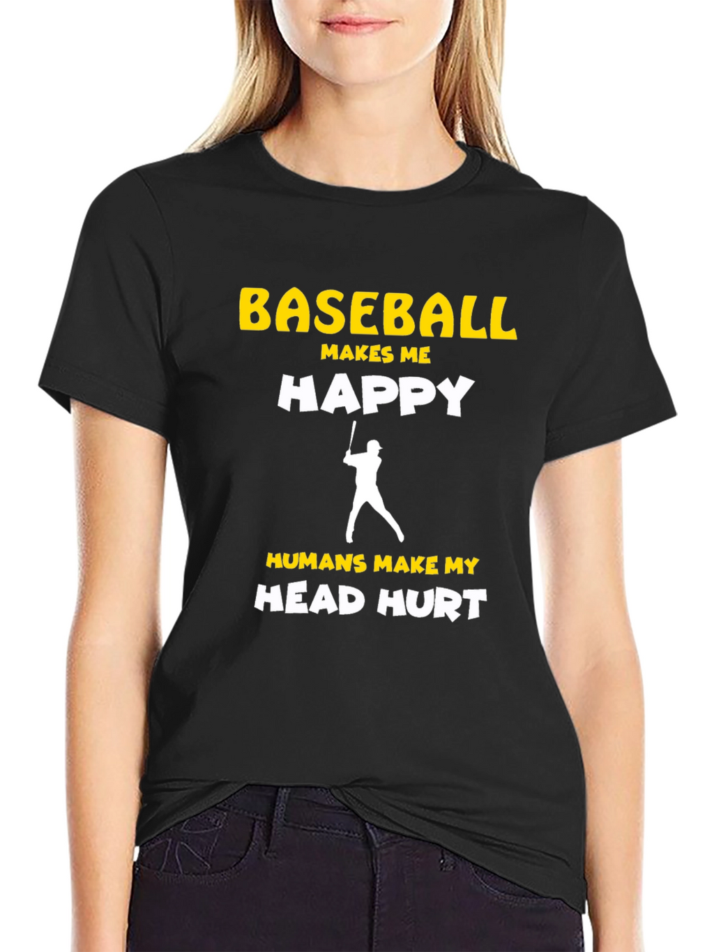 Baseball Makes Me Happy T-Shirt