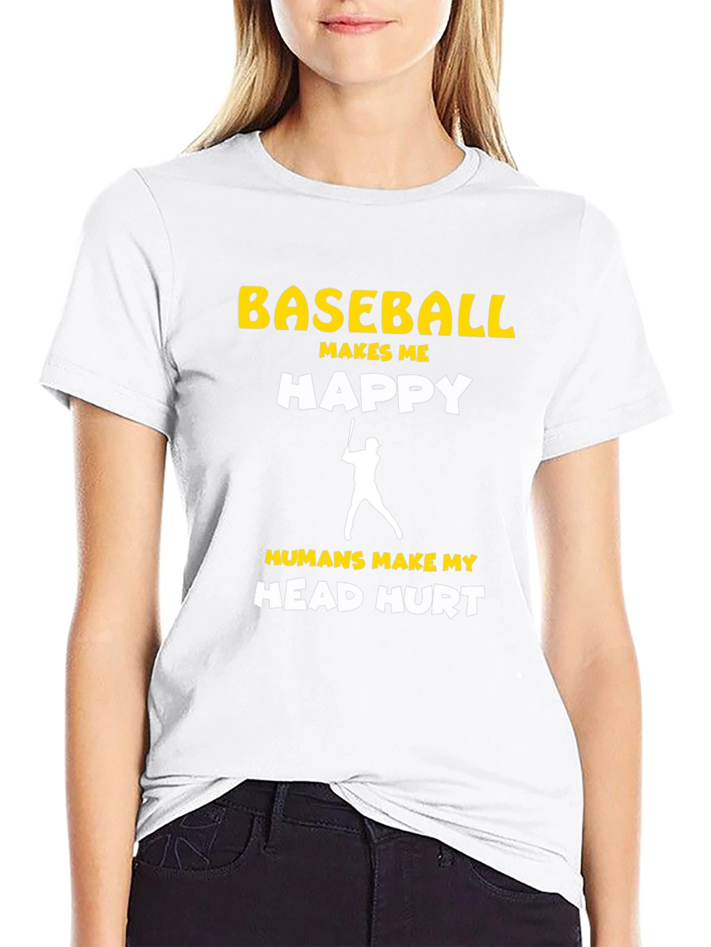 Baseball Makes Me Happy T-Shirt