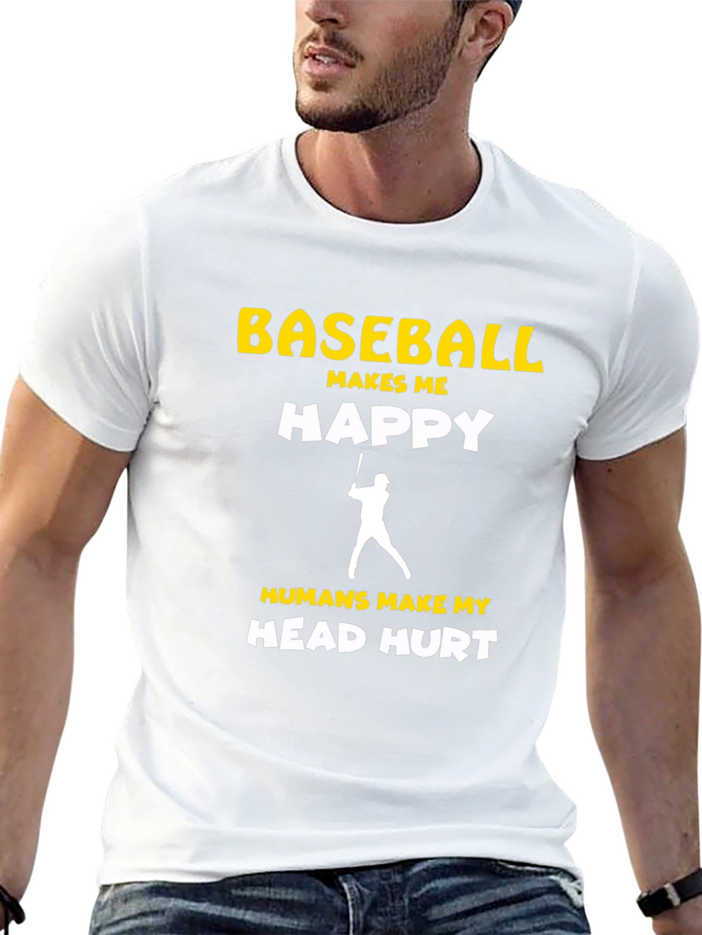Baseball Makes Me Happy T-Shirt