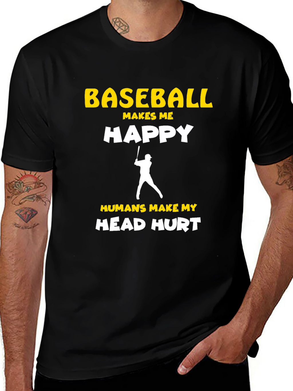 Baseball Makes Me Happy T-Shirt