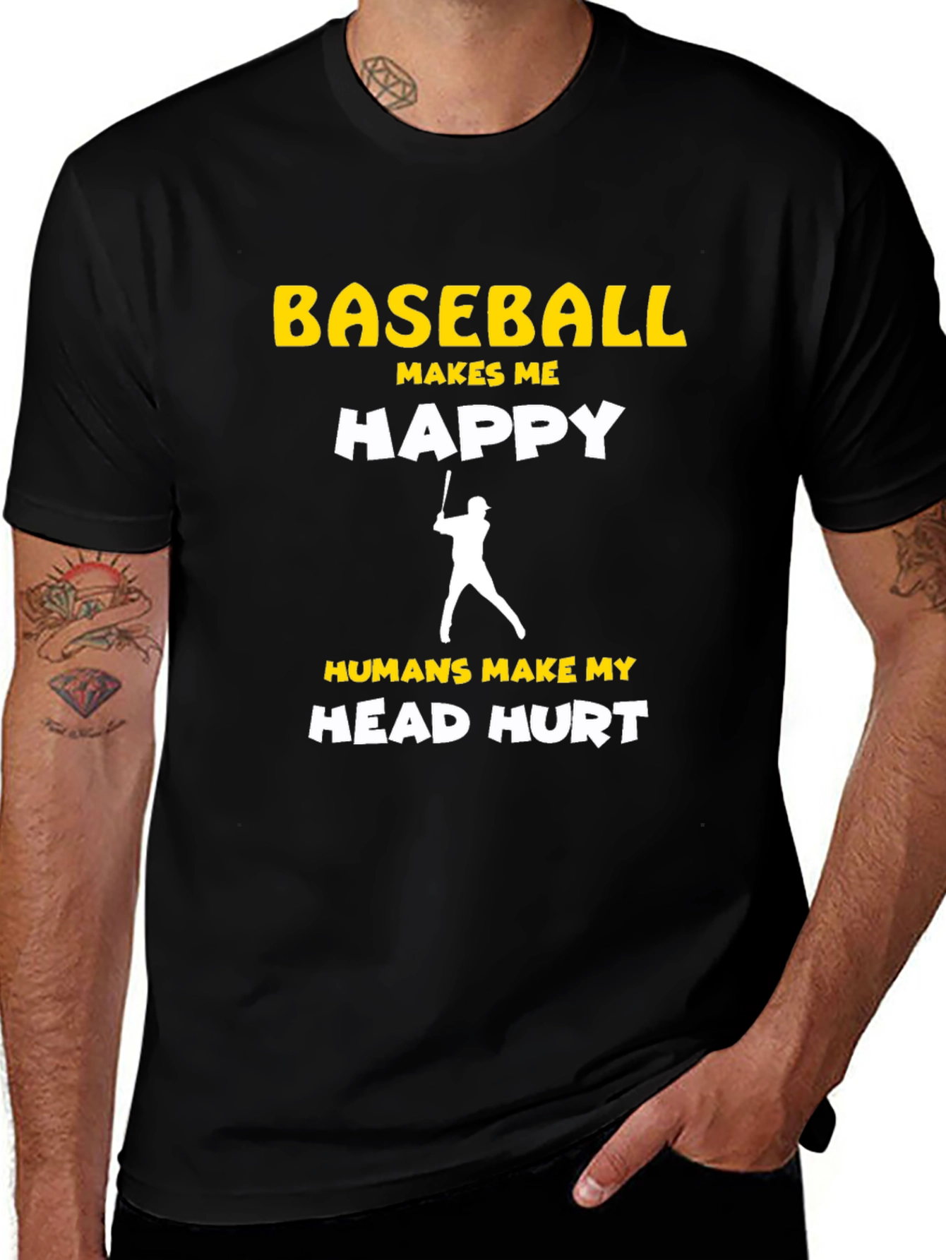 Baseball Makes Me Happy T-Shirt