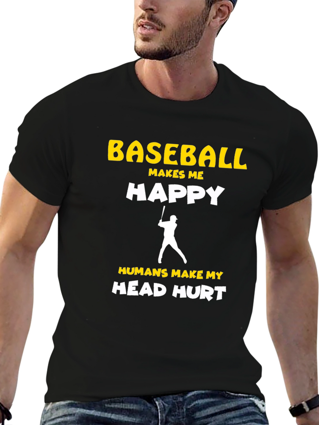 Baseball Makes Me Happy T-Shirt