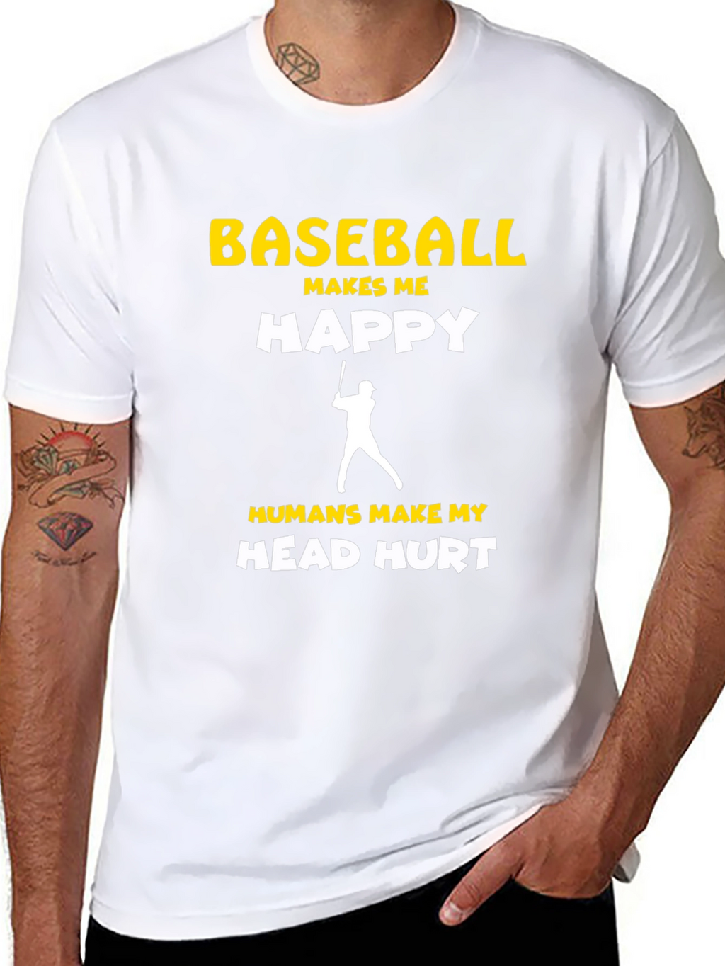 Baseball Makes Me Happy T-Shirt
