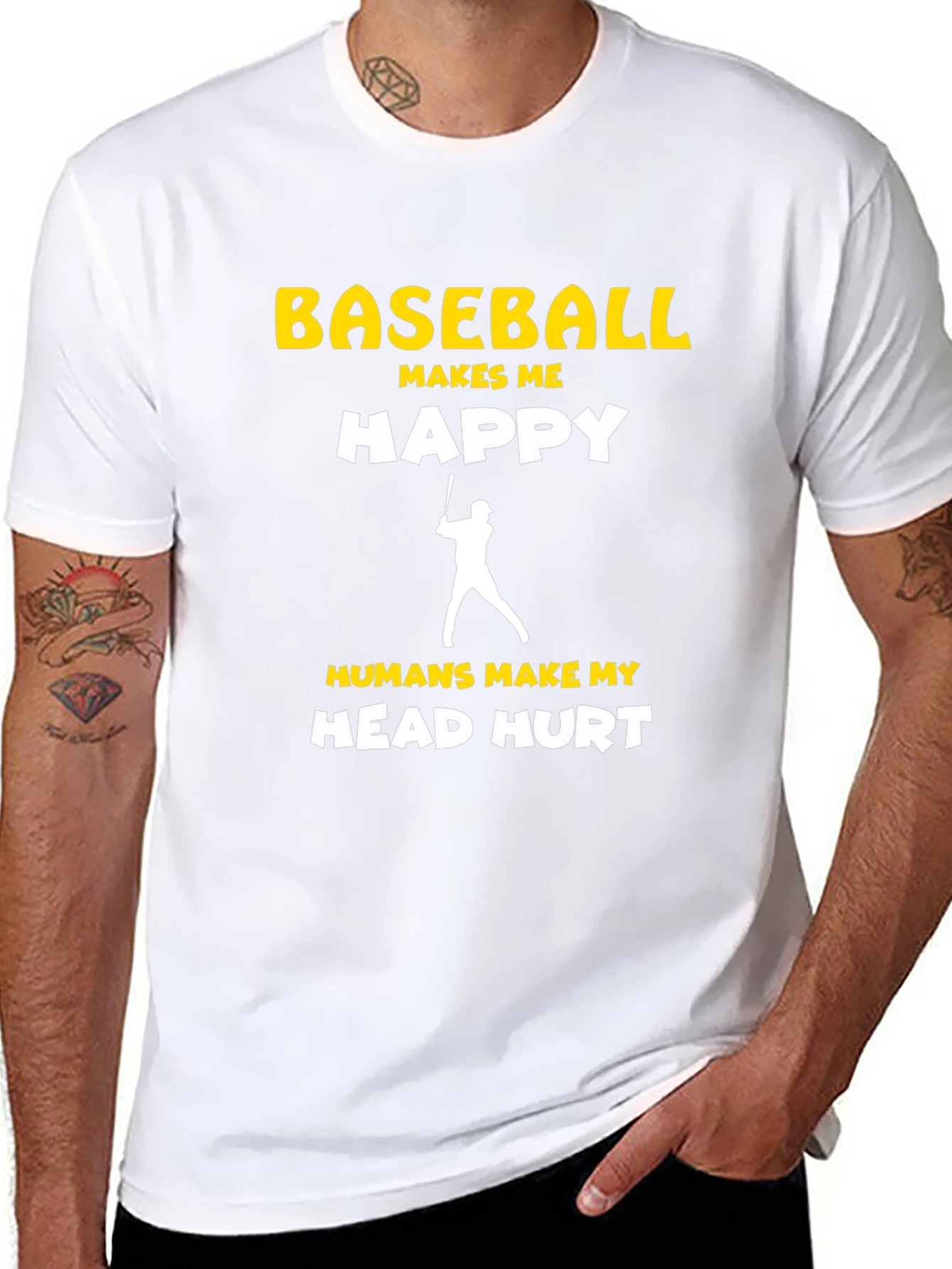 Baseball Makes Me Happy T-Shirt