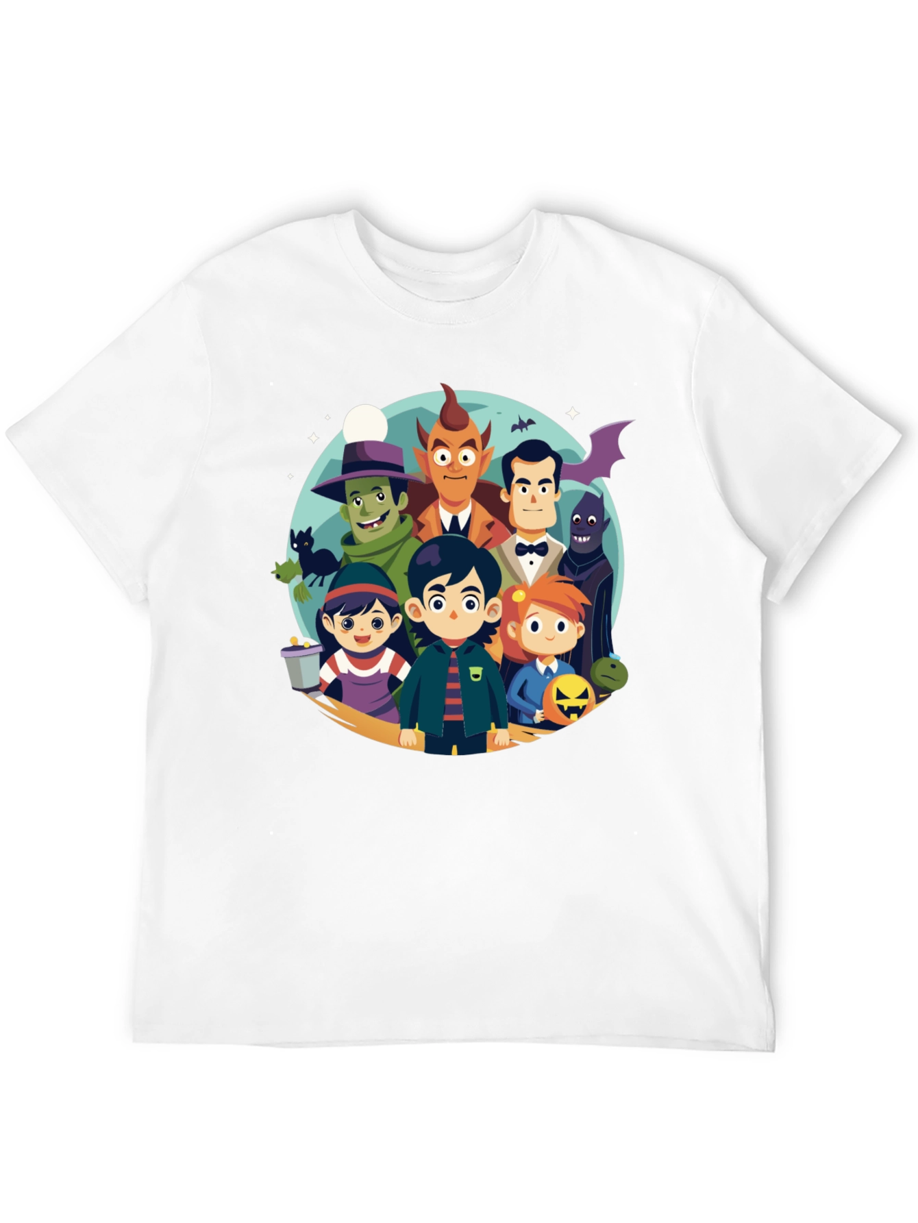 Cartoon Monster Squad Black T-Shirt