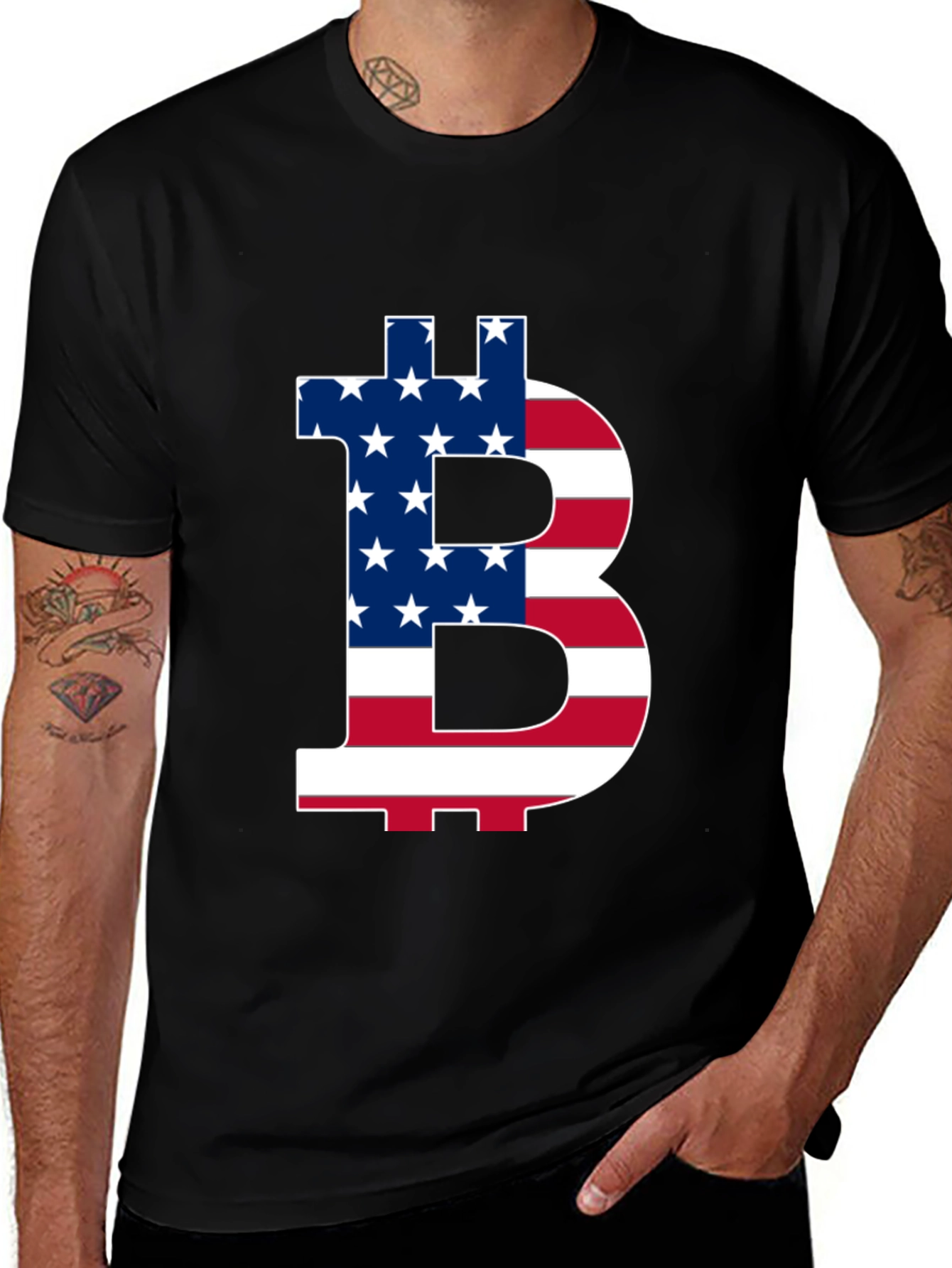 American Flag Bitcoin T-Shirt