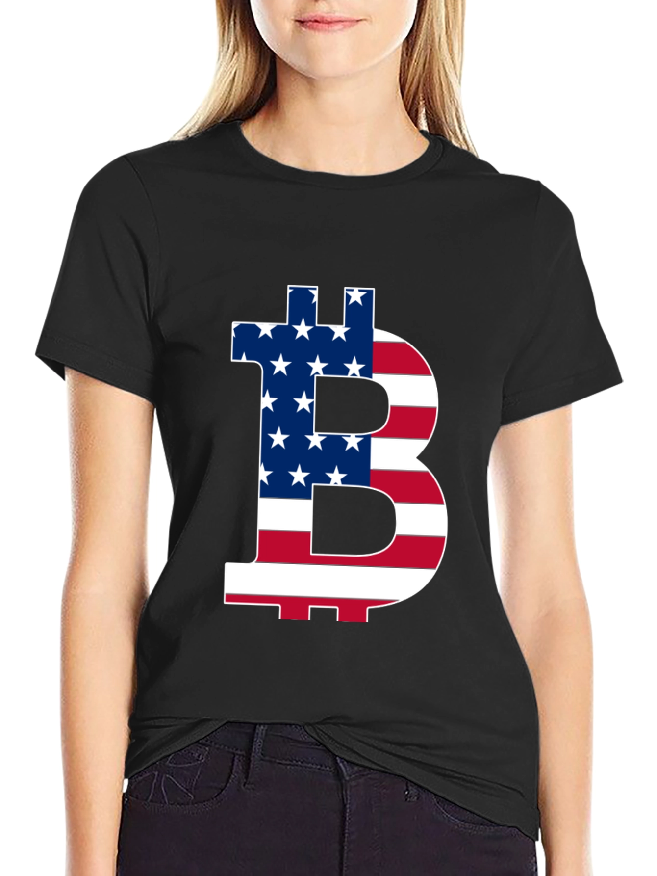 American Flag Bitcoin T-Shirt