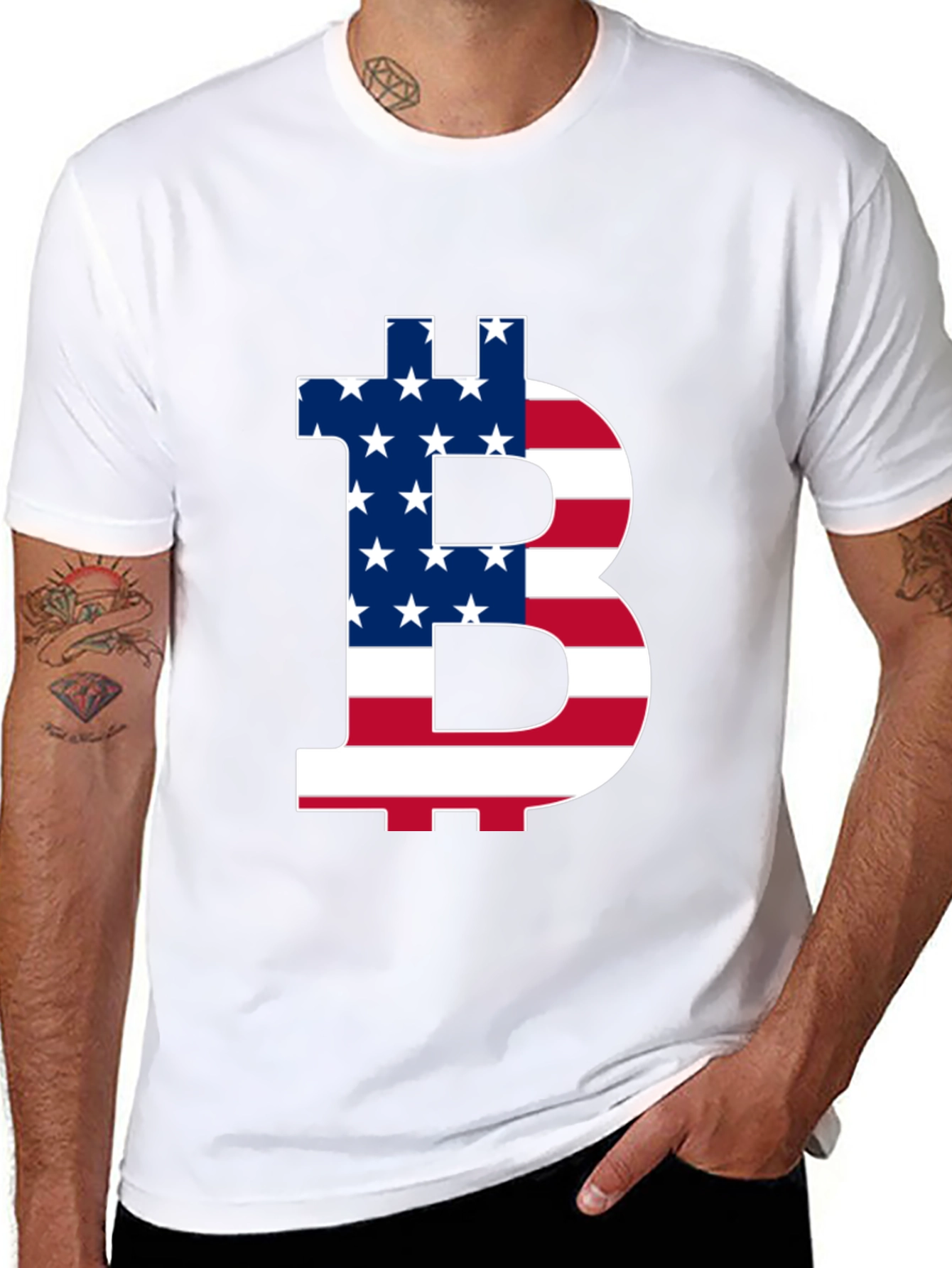 American Flag Bitcoin T-Shirt