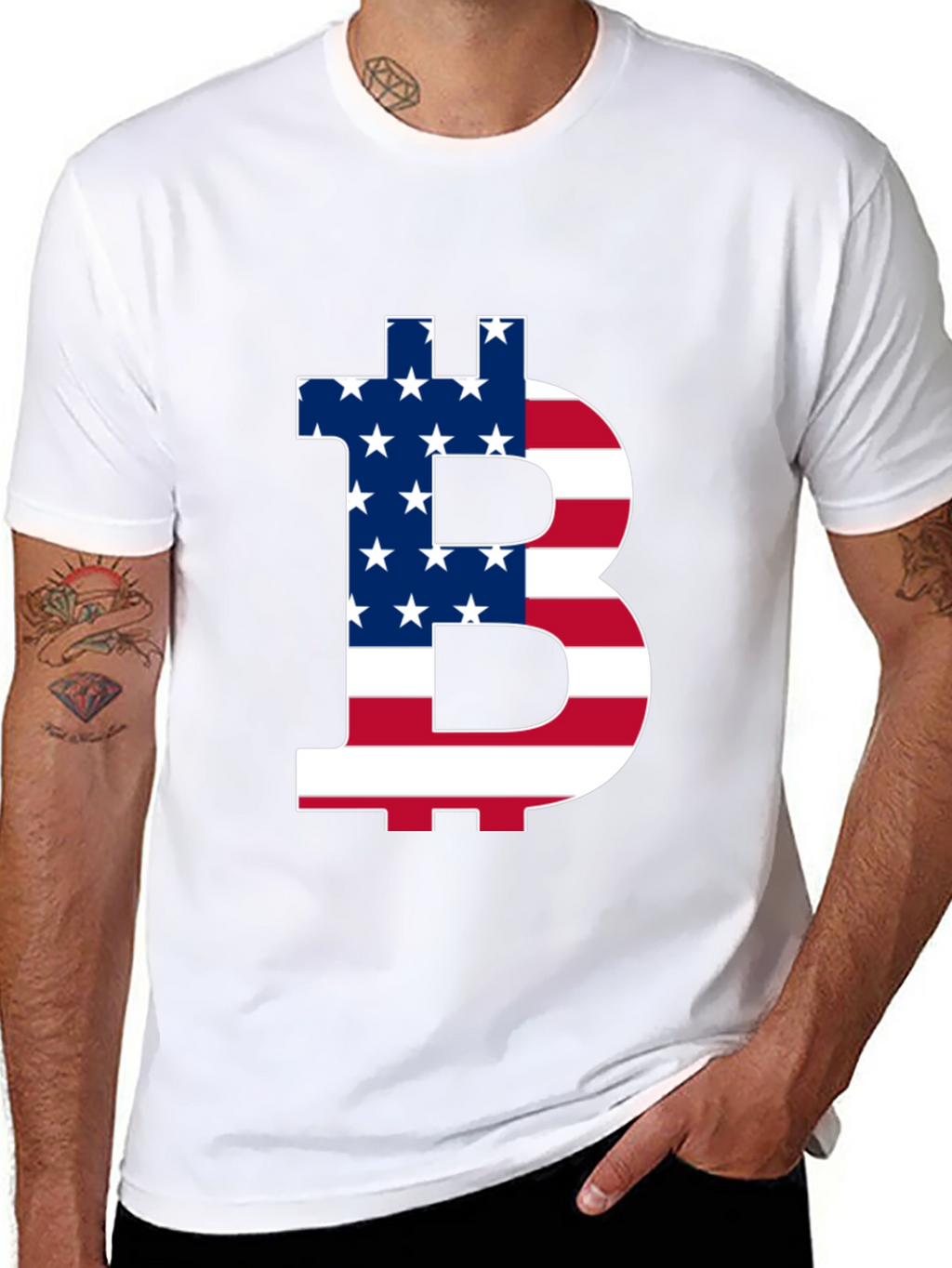 American Flag Bitcoin T-Shirt