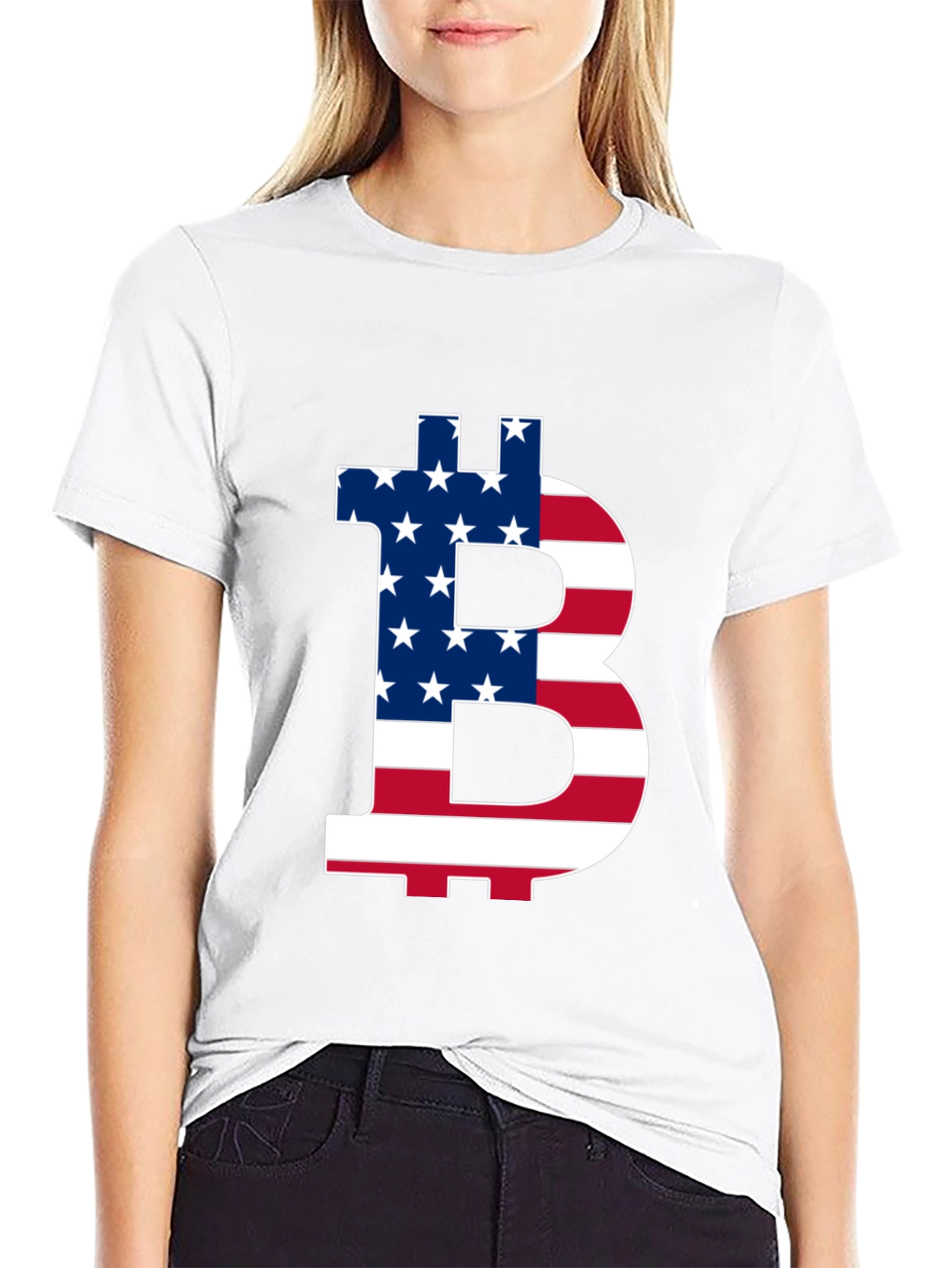 American Flag Bitcoin T-Shirt