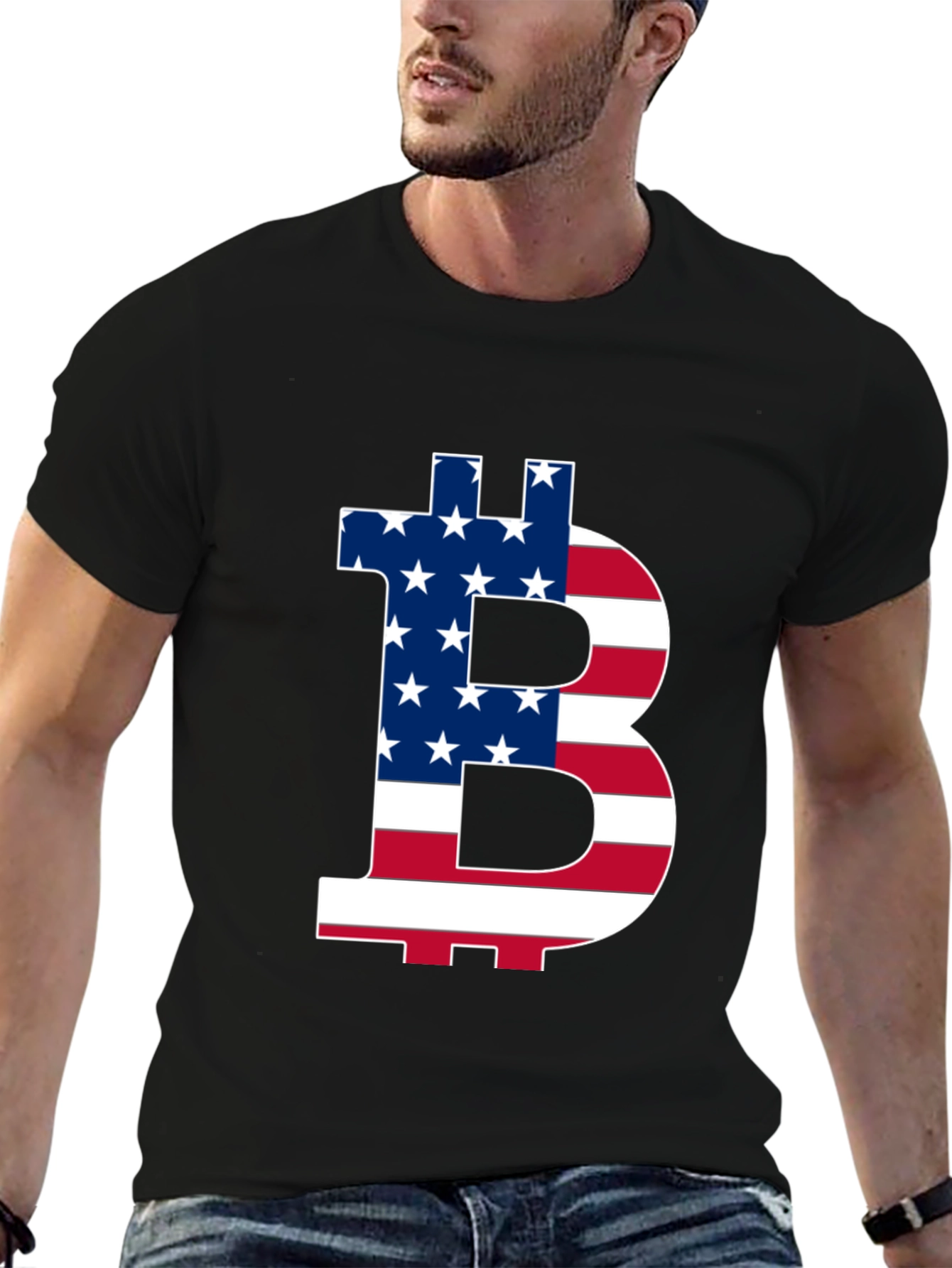 American Flag Bitcoin T-Shirt