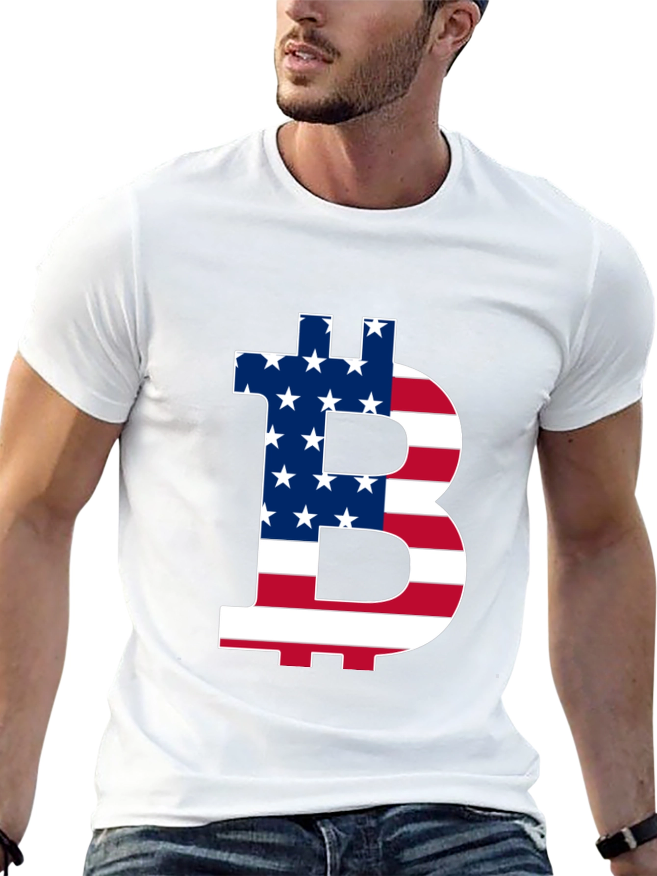 American Flag Bitcoin T-Shirt