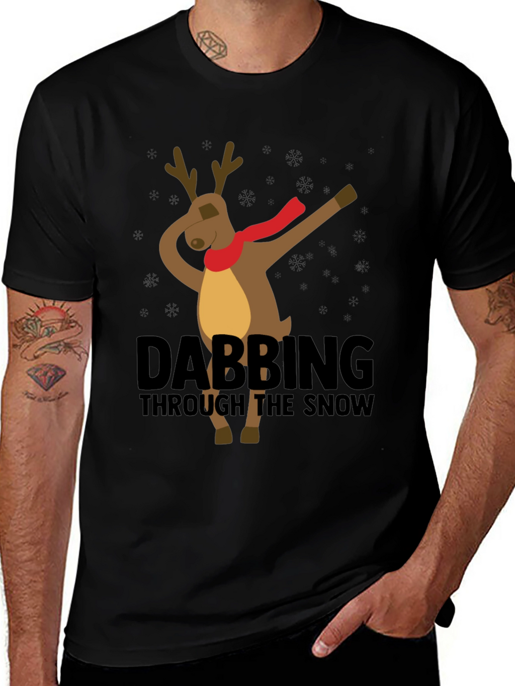 Dabbing Reindeer Christmas T-Shirt