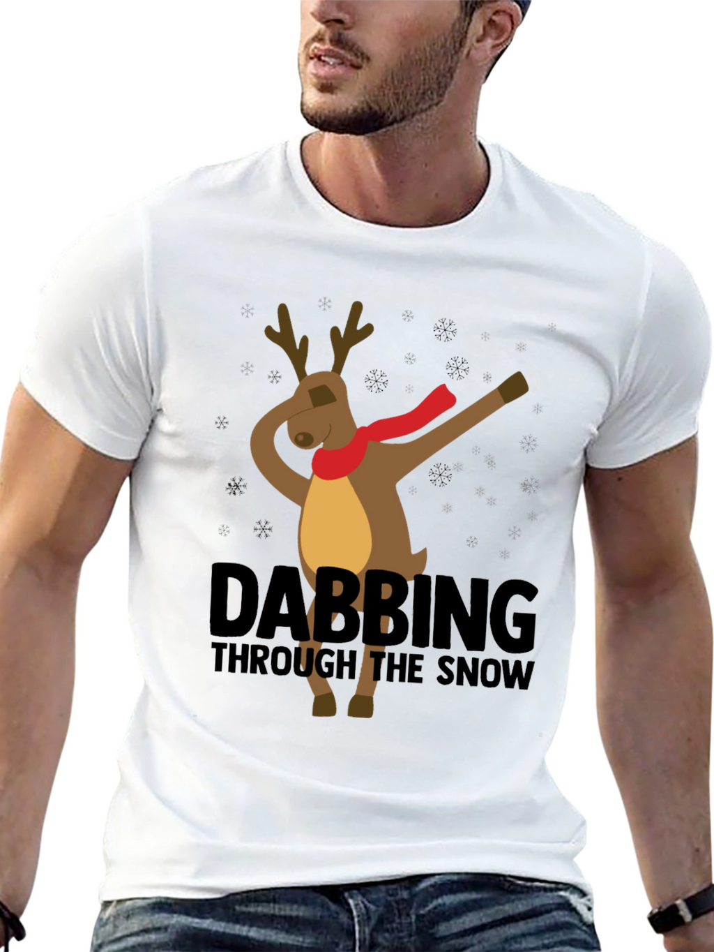 Dabbing Reindeer Christmas T-Shirt