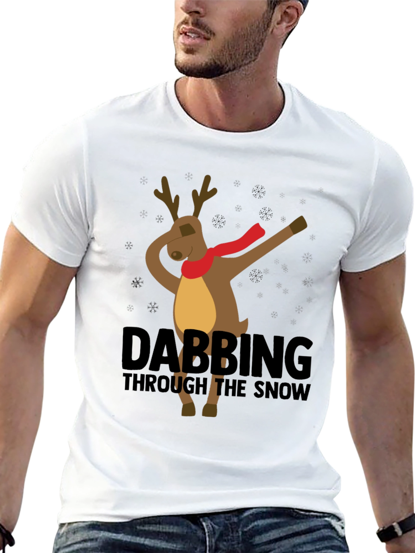 Dabbing Reindeer Christmas T-Shirt