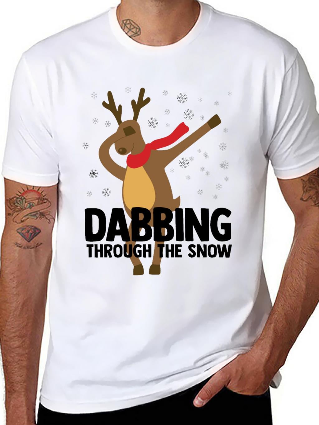 Dabbing Reindeer Christmas T-Shirt