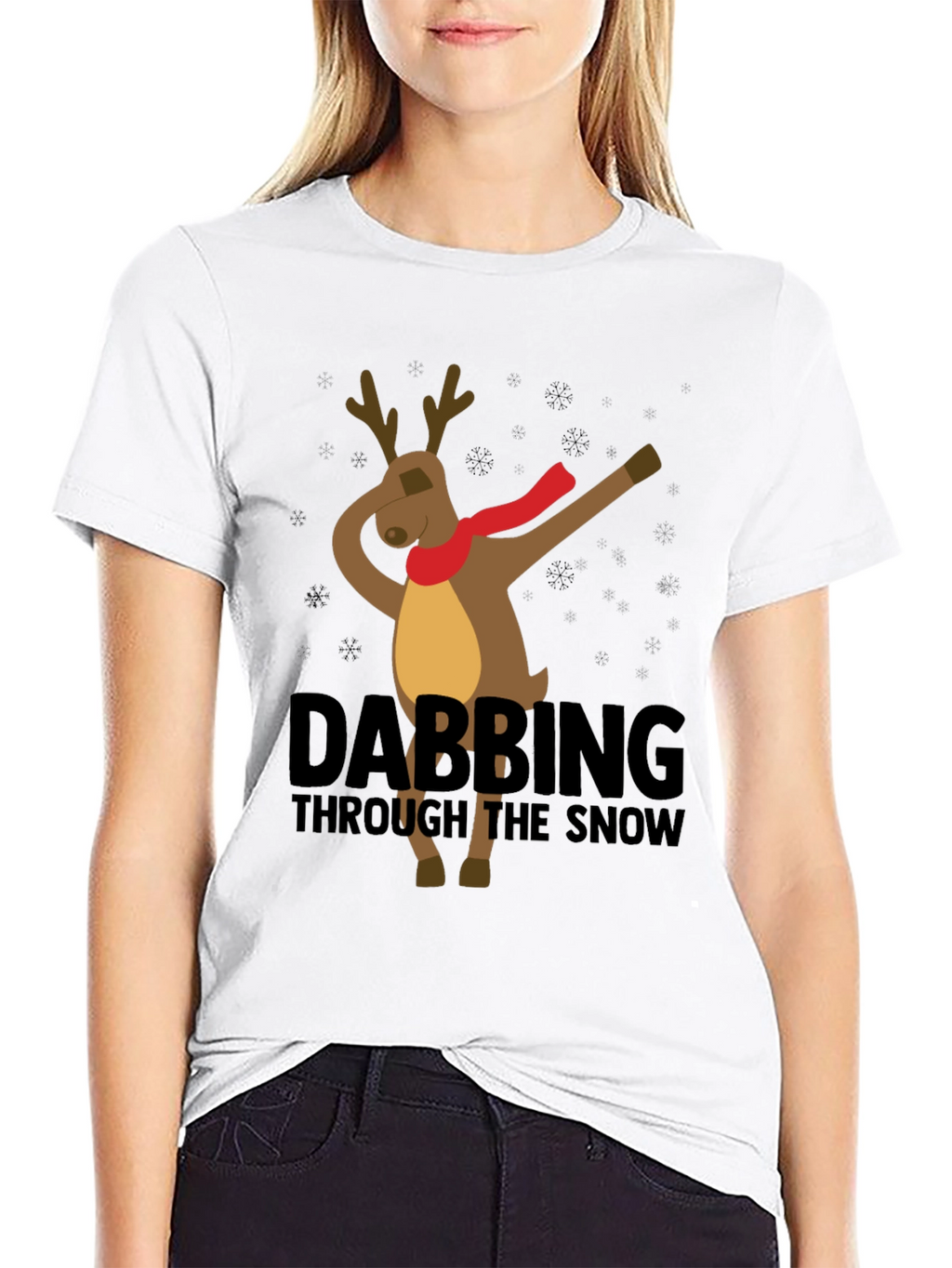 Dabbing Reindeer Christmas T-Shirt