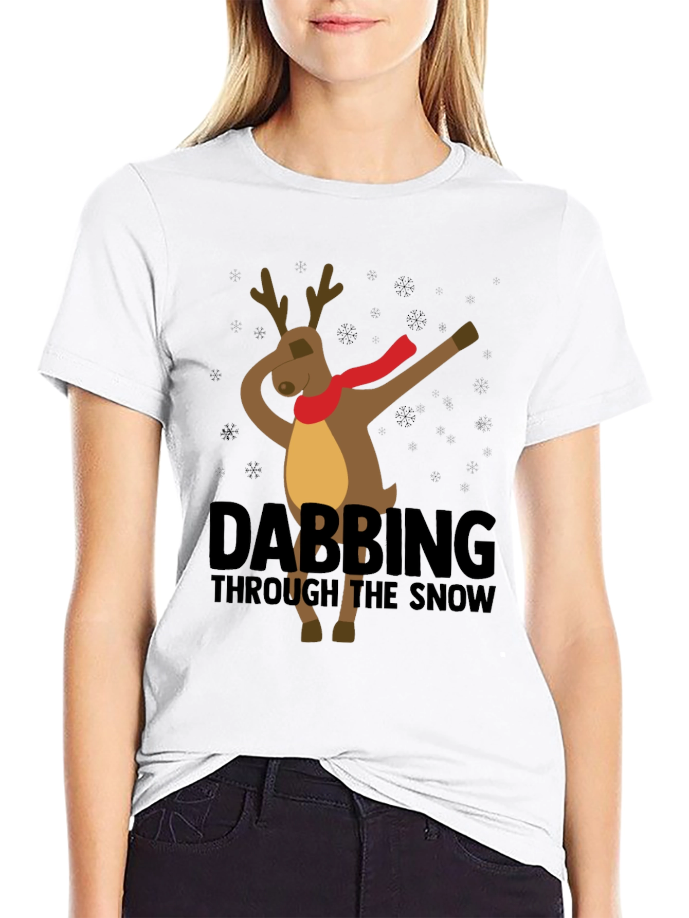 Dabbing Reindeer Christmas T-Shirt