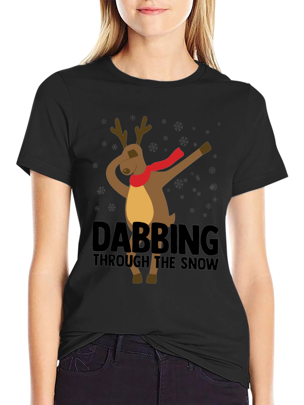 Dabbing Reindeer Christmas T-Shirt