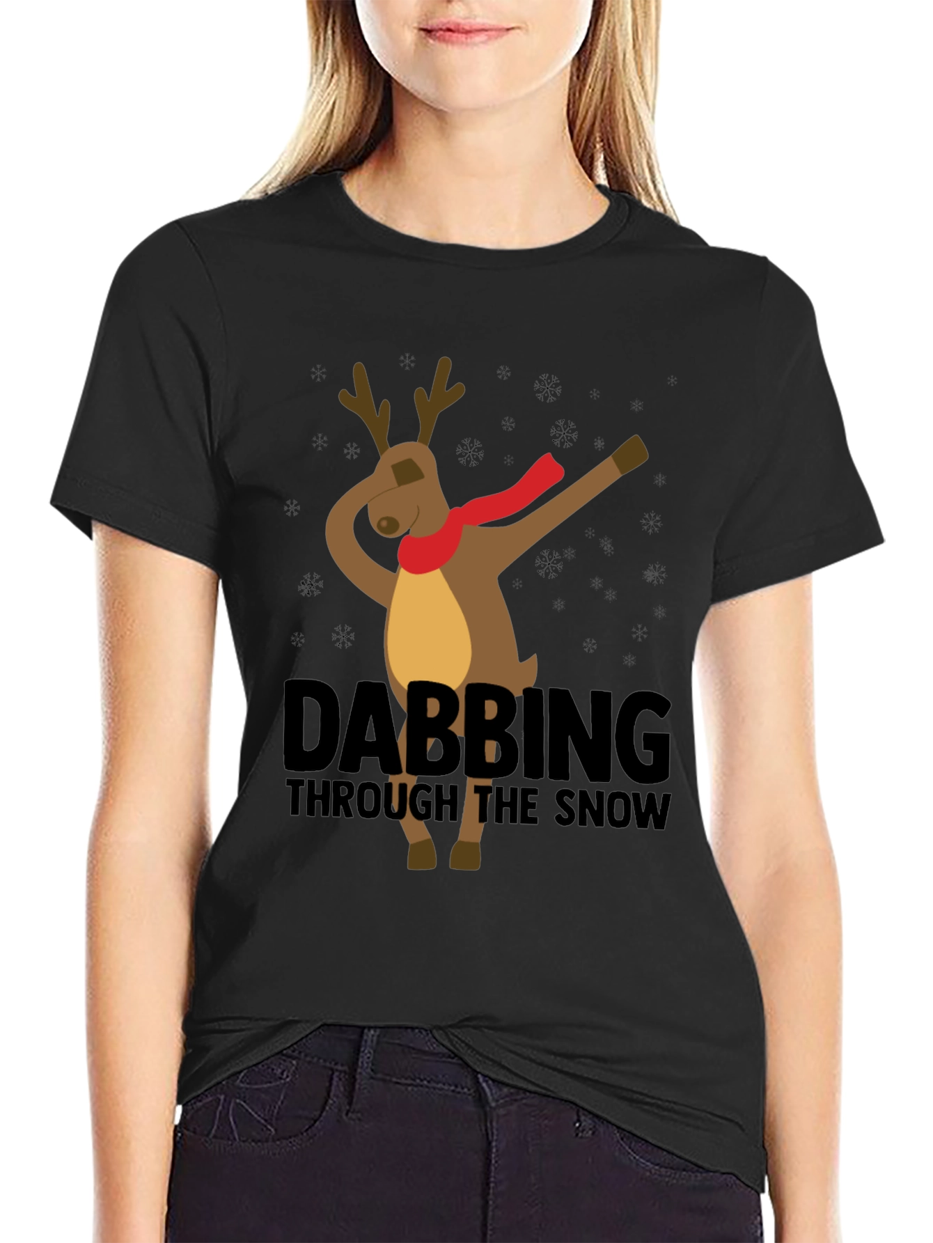 Dabbing Reindeer Christmas T-Shirt