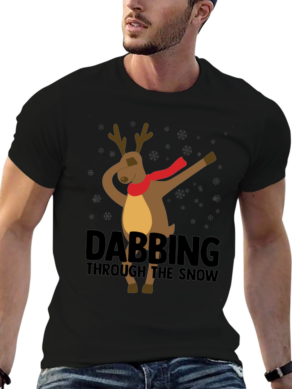 Dabbing Reindeer Christmas T-Shirt