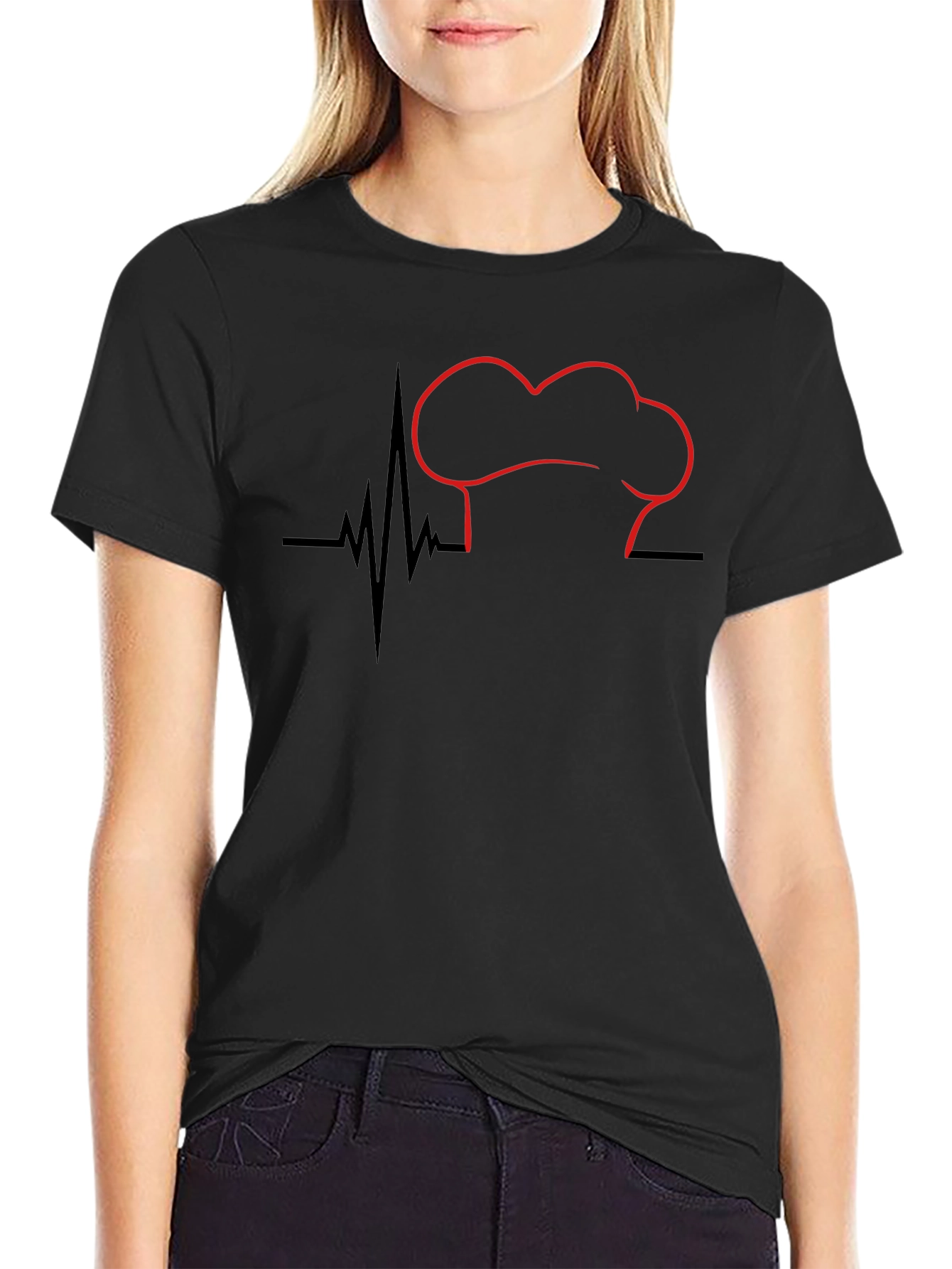 Chefs Heartbeat Graphic Tee - Black