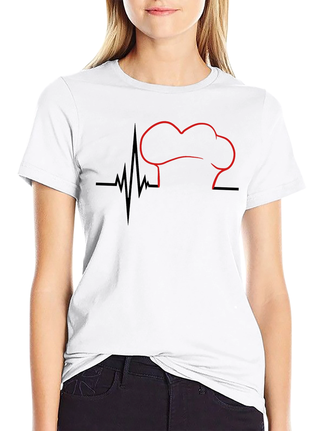 Chefs Heartbeat Graphic Tee - Black