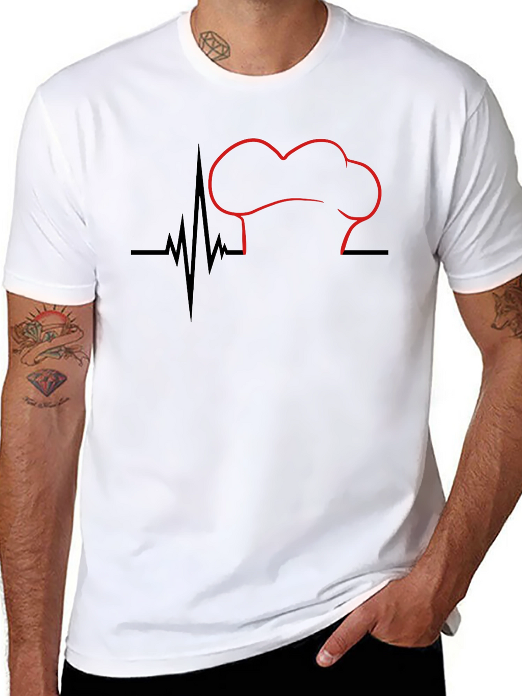 Chefs Heartbeat Graphic Tee - Black