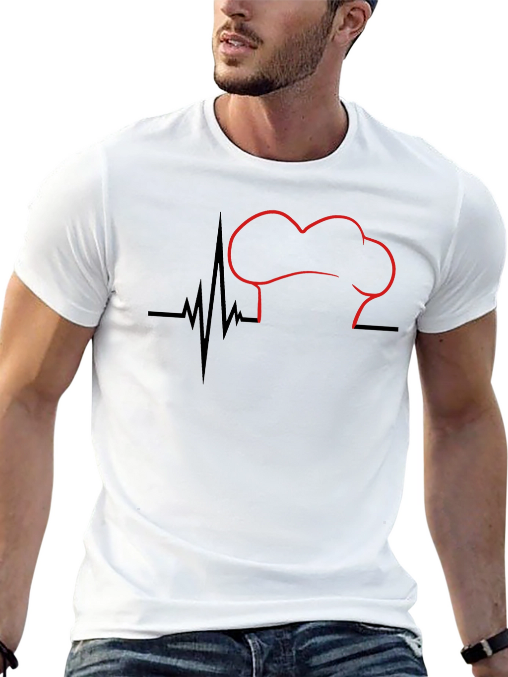 Chefs Heartbeat Graphic Tee - Black