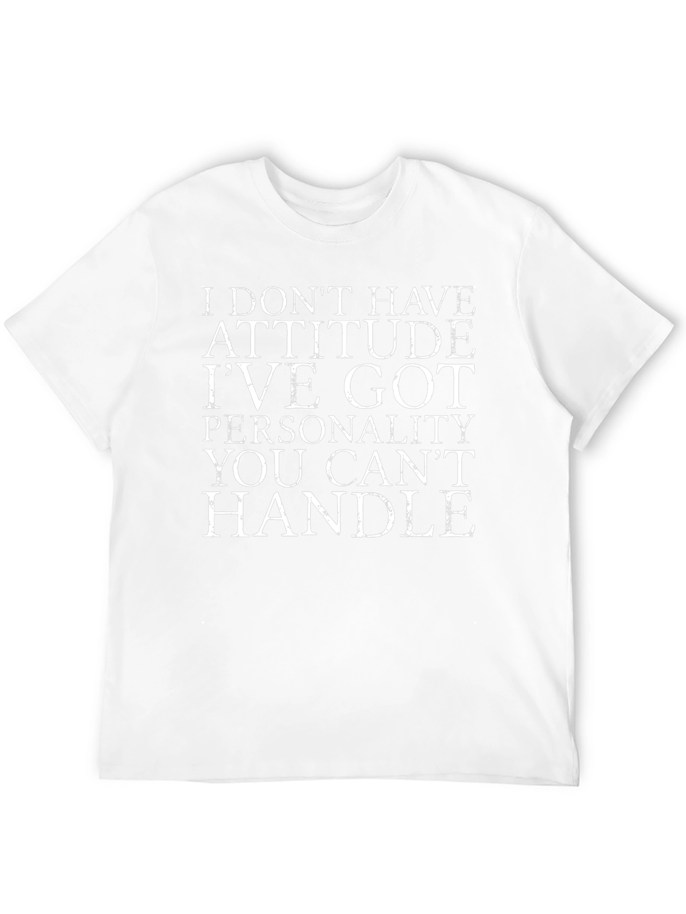 Attitude Personality Graphic Tee - Black Cotton T-Shirt