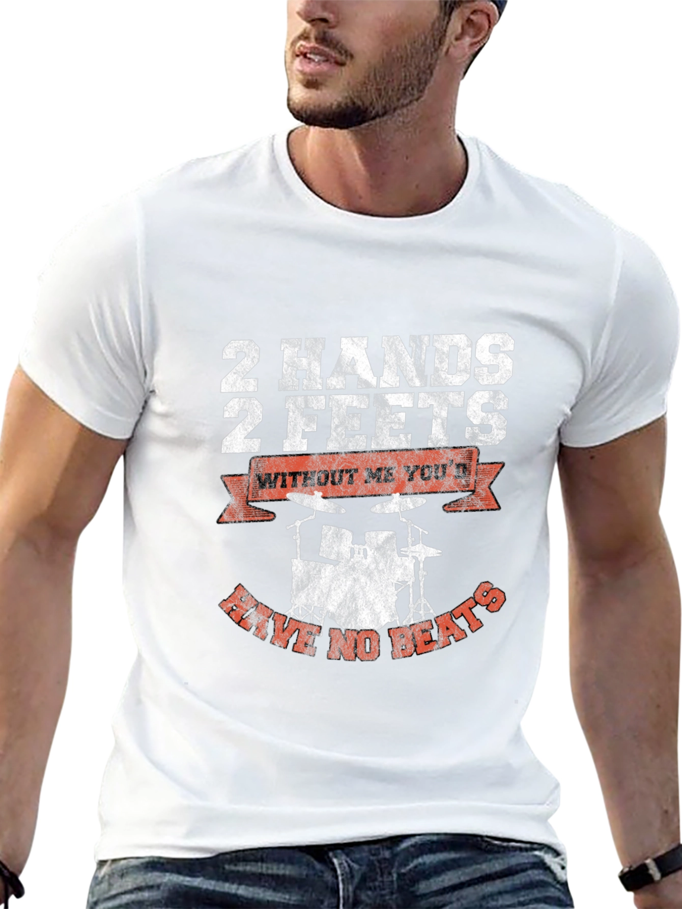 2 Hands 2 Feet Drummer Graphic Tee