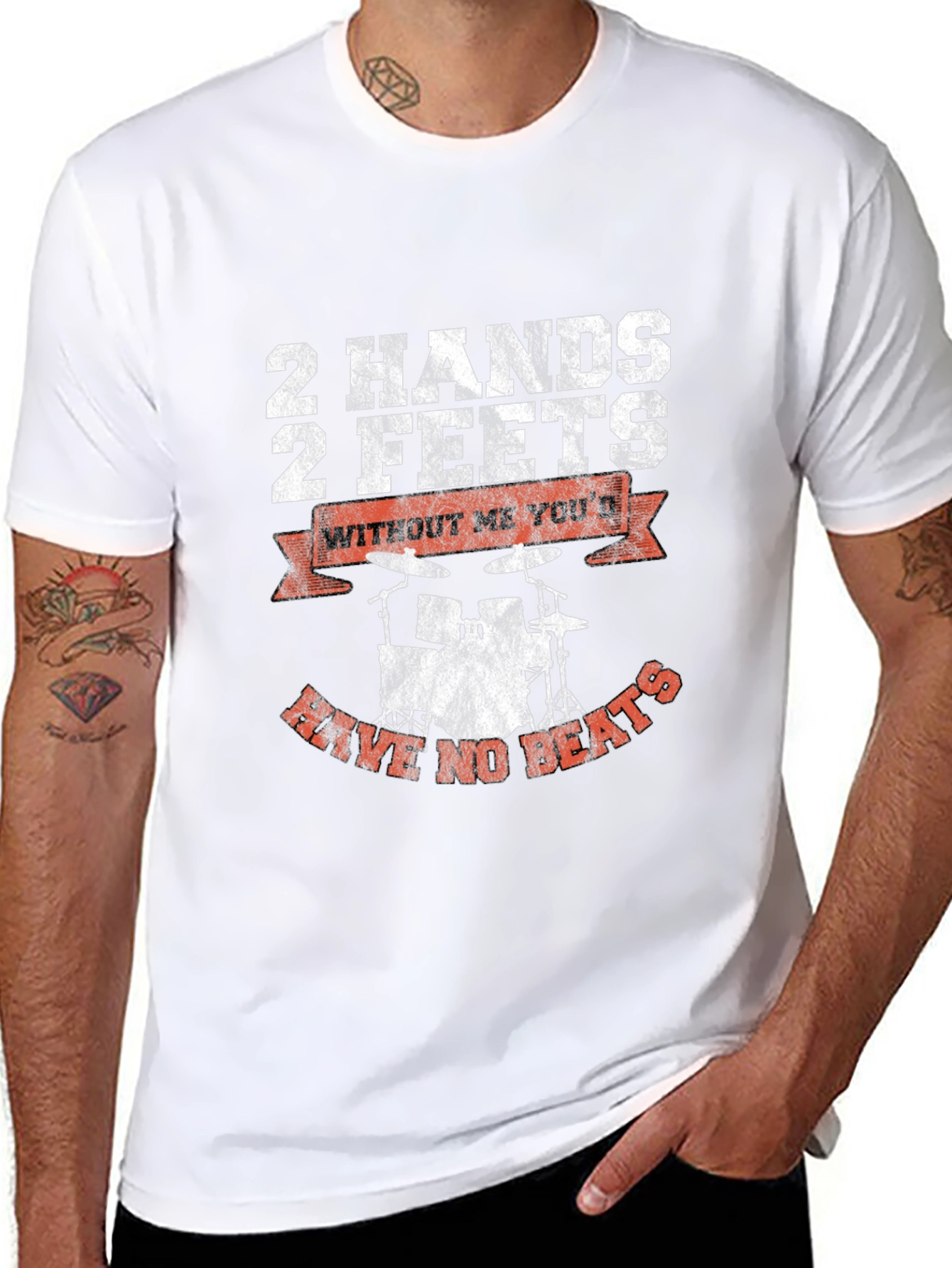 2 Hands 2 Feet Drummer Graphic Tee