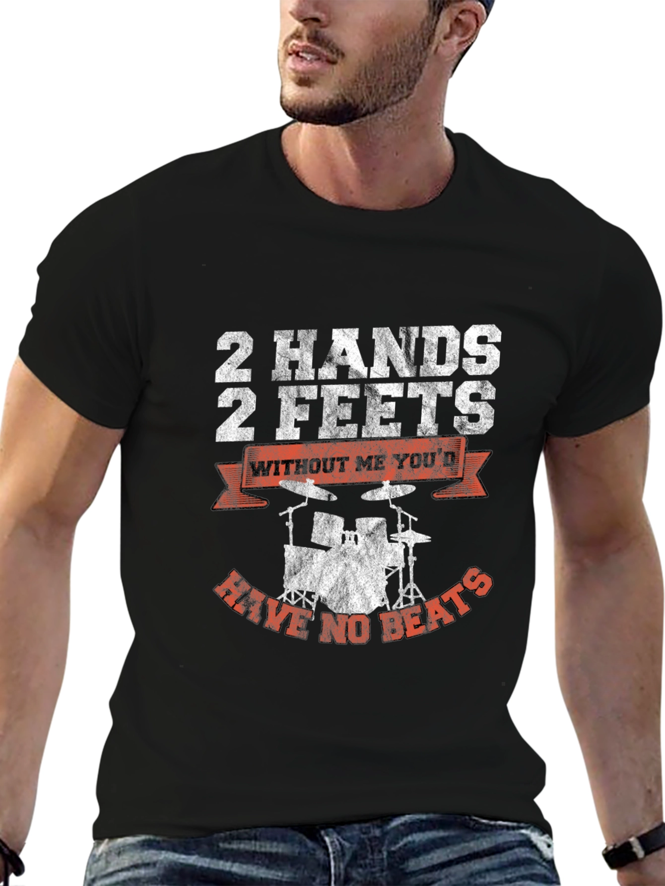 2 Hands 2 Feet Drummer Graphic Tee