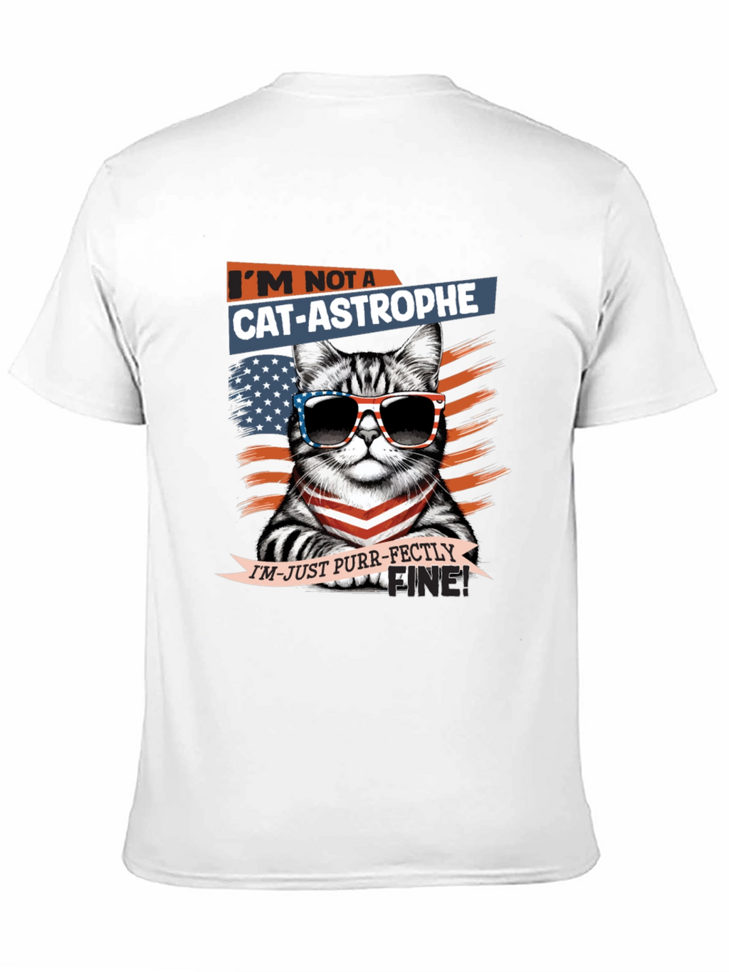 Cat-astrophe Purr-fectly Fine Graphic T-Shirt